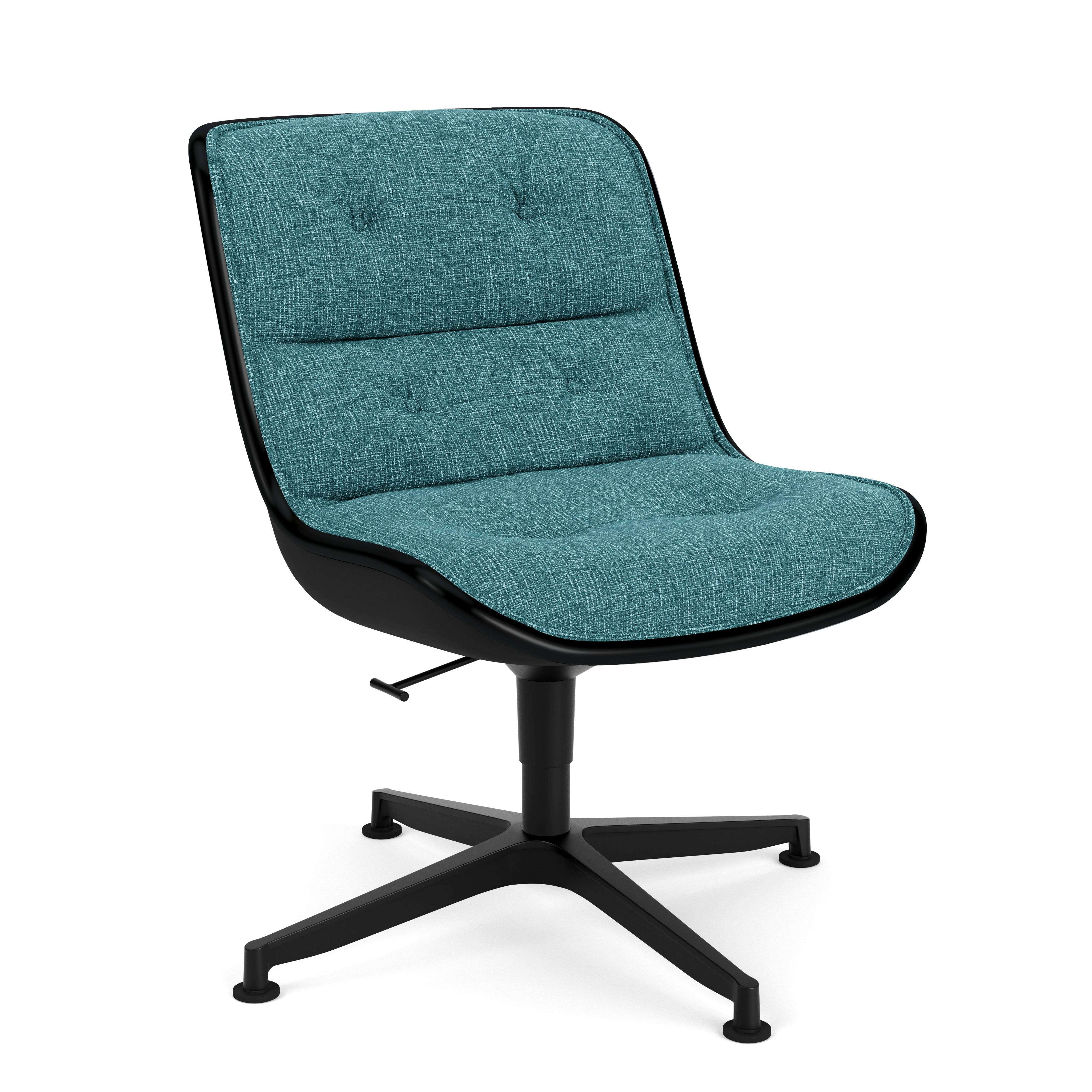 Pollock Executive Side Chair - 4 Star, Black, Diva, Lagoon