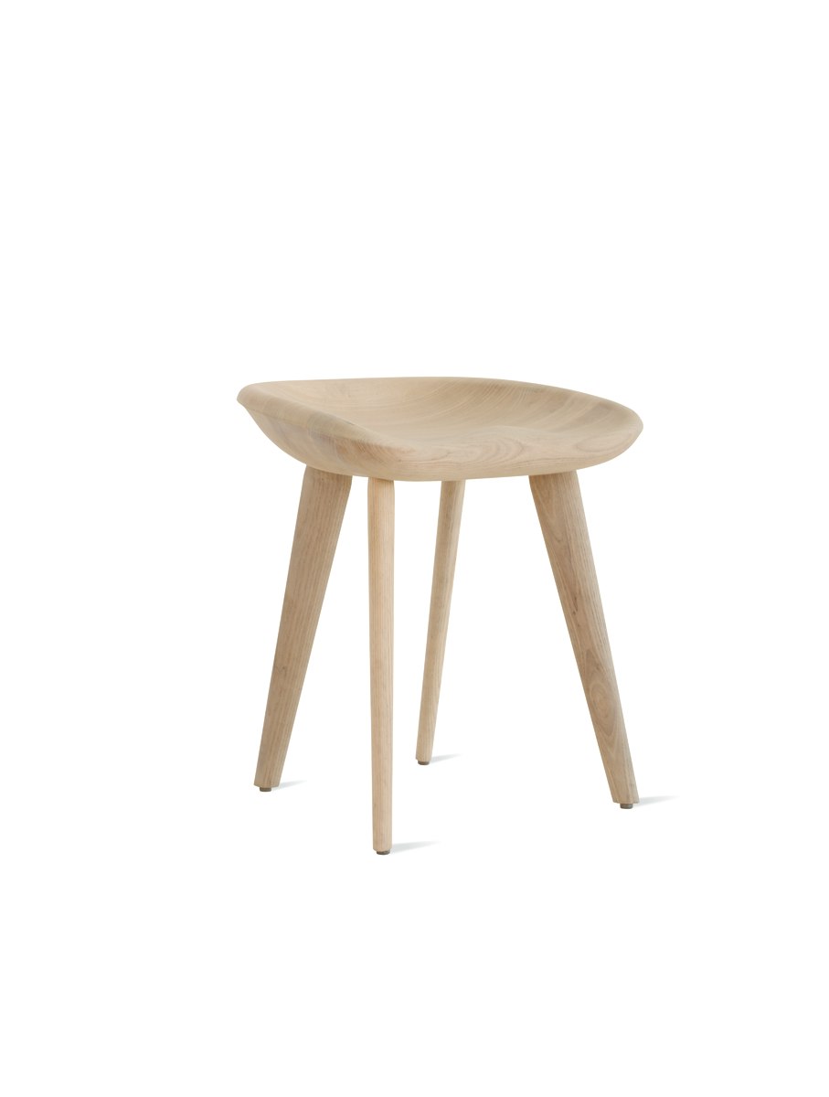 Tractor Dining Stool in Oak viewed at an angle