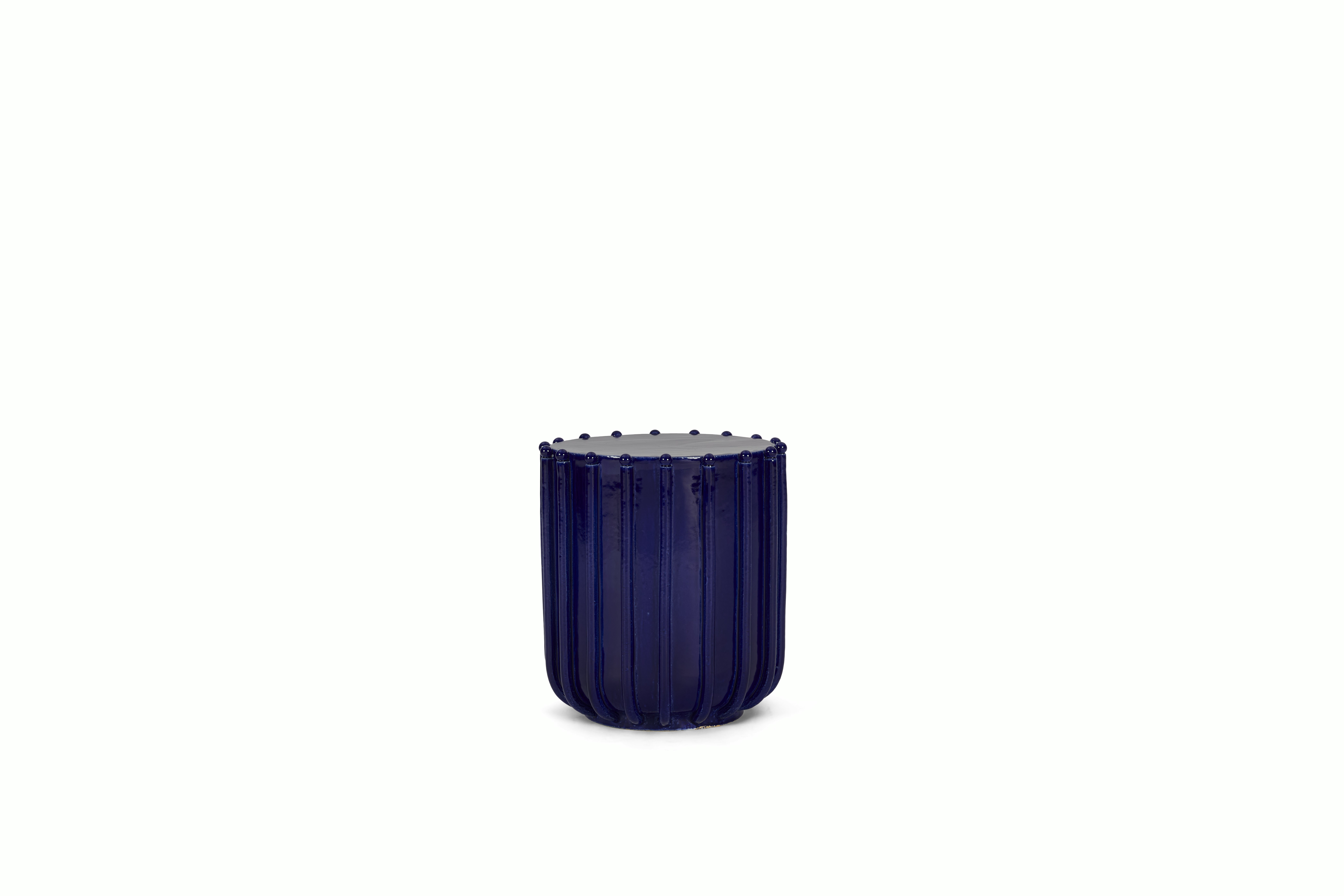 A Table No. III in cobalt viewed from the front.