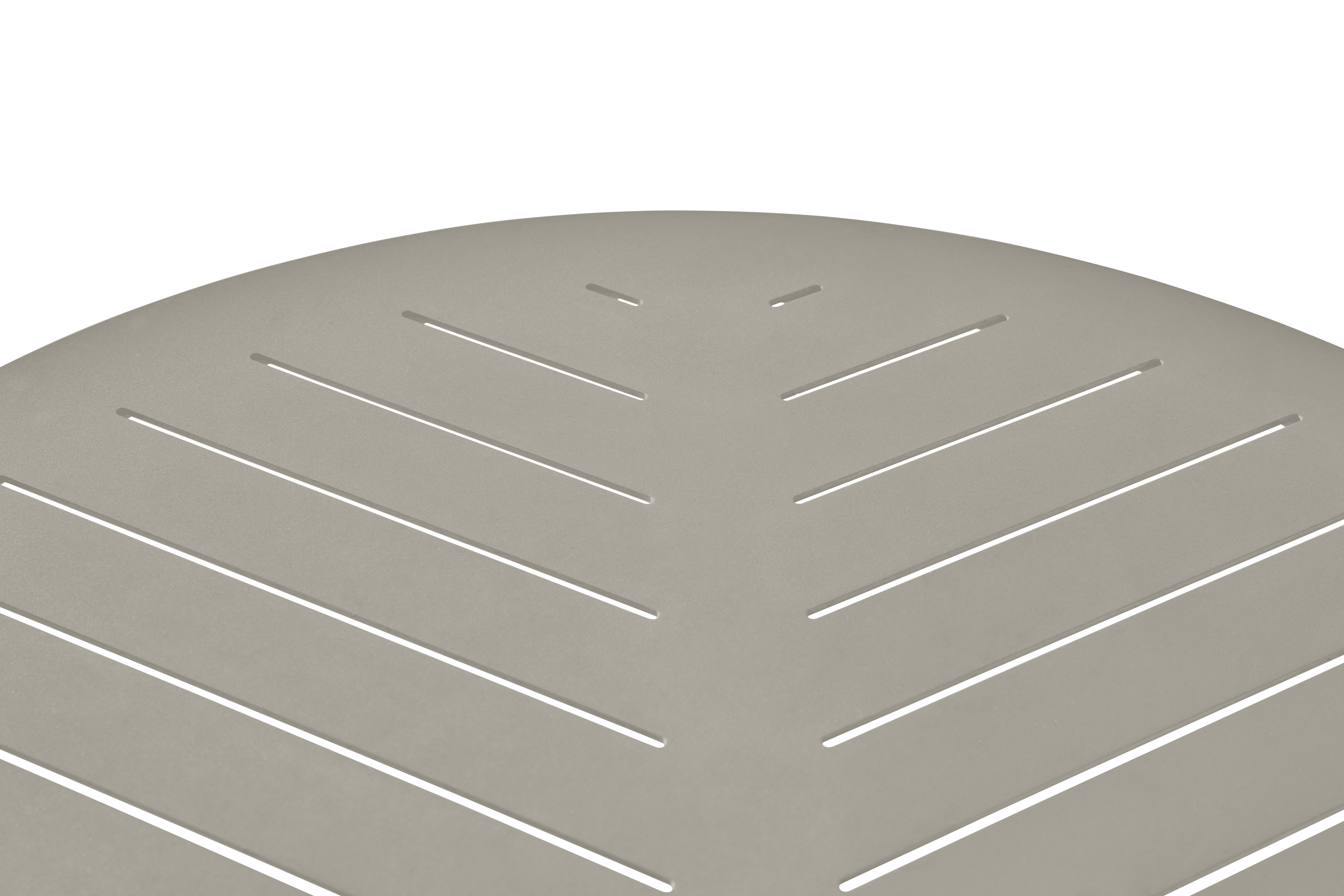 A detailed look at the Vipp717 Open-Air Cafe Table.