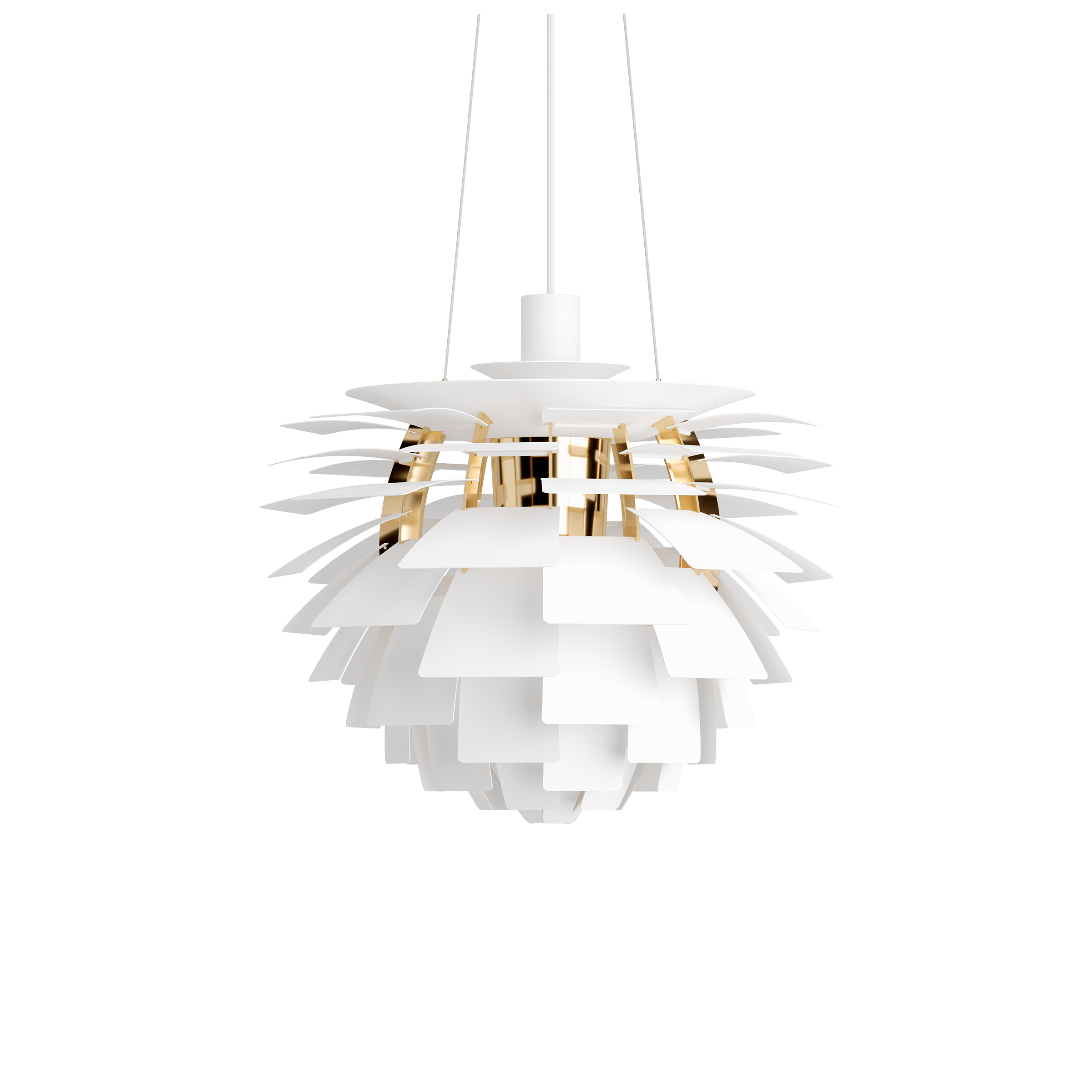 PH Artichoke Lamp - Small, Soft White and Brass