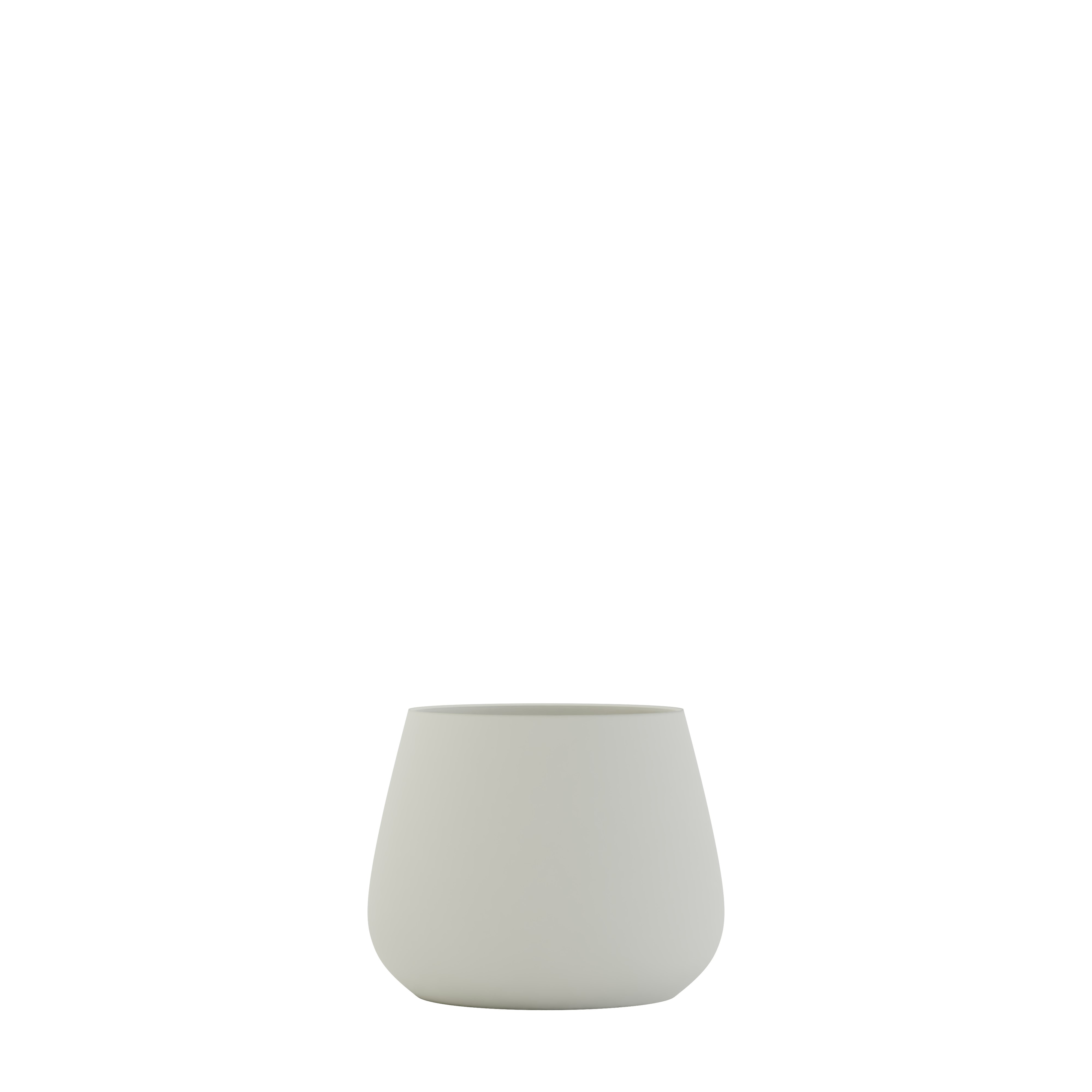 A Sausalito Concrete Planter in Glacial Mist Viewed from the front.