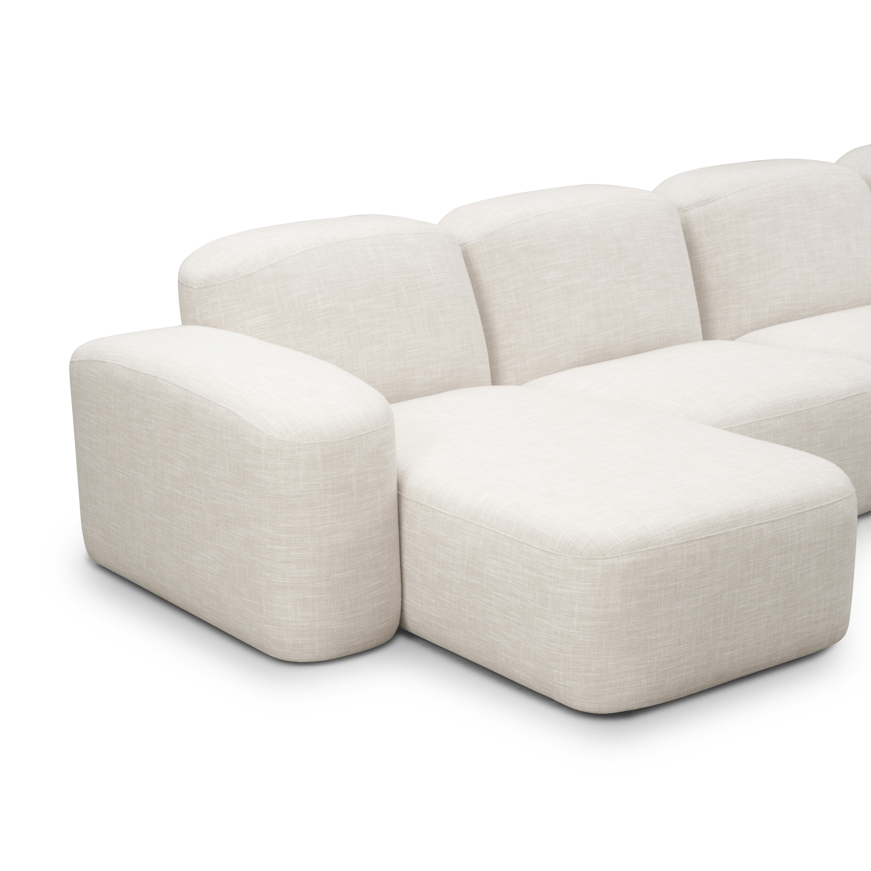 Muse Corner Sectional Chaise - Five Seat, Byron, Oyster, LAF