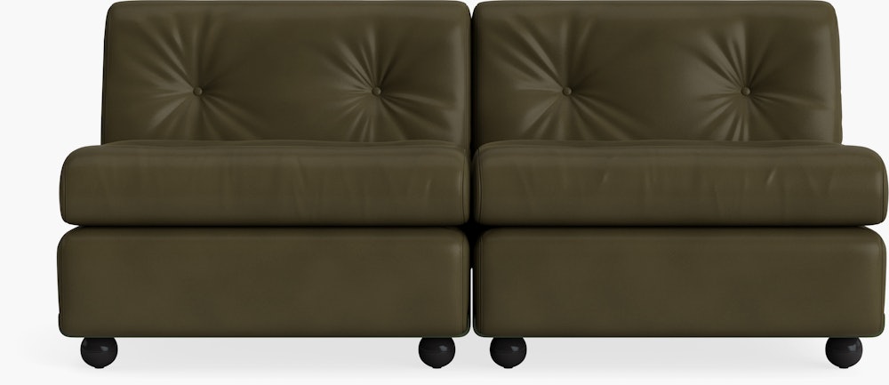 Amanta Sofa - Two Seater, Sense Leather, Forest Green, Bottle Green