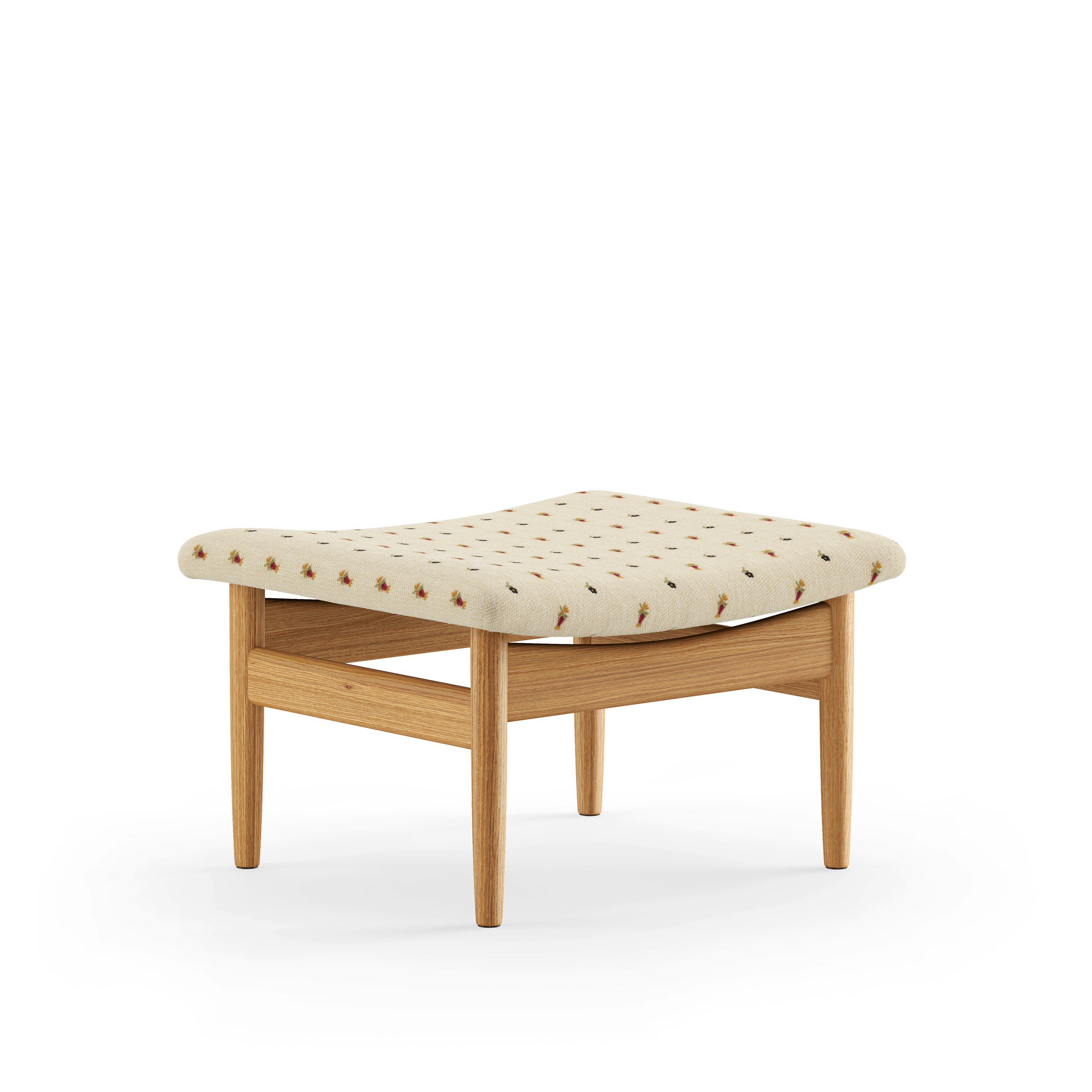 A Japan Footstool in Dark viewed from an angle.