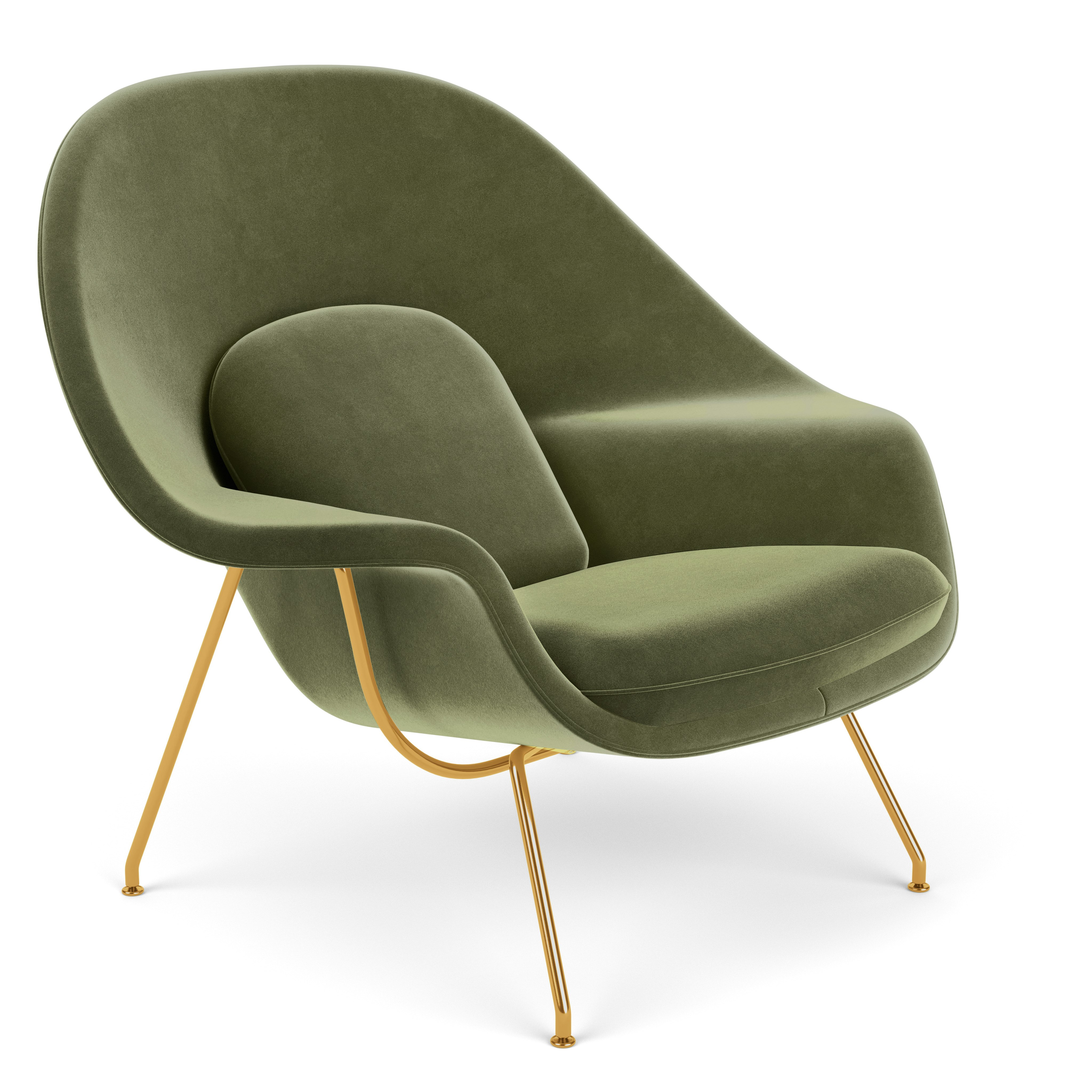 Womb Chair - Standard,  Knoll Velvet,  Sage,  Gold
