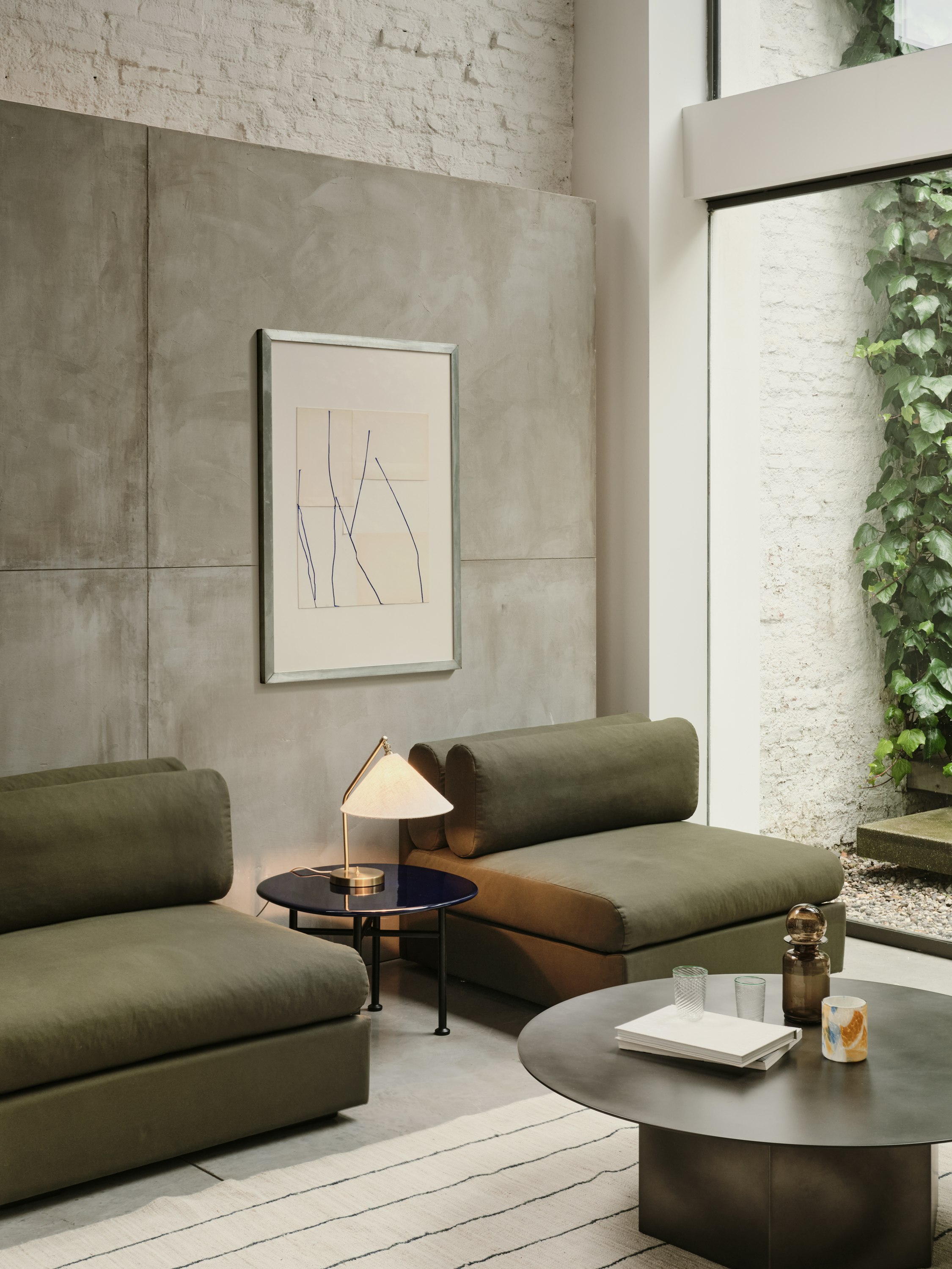 Grasshopper Canvas Shade Table Lamp