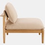 Terassi Armless Single Seat Module - Papyrus, FSC Certified
