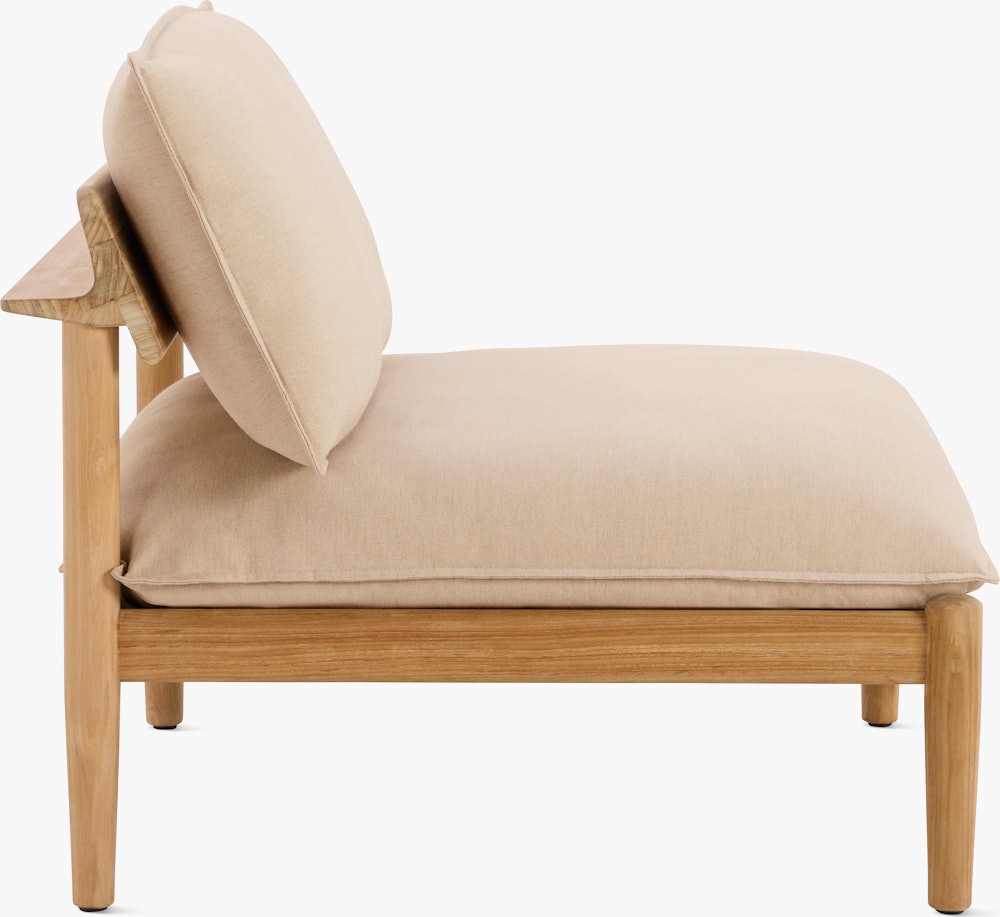 Terassi Armless Single Seat Module - Papyrus, FSC Certified