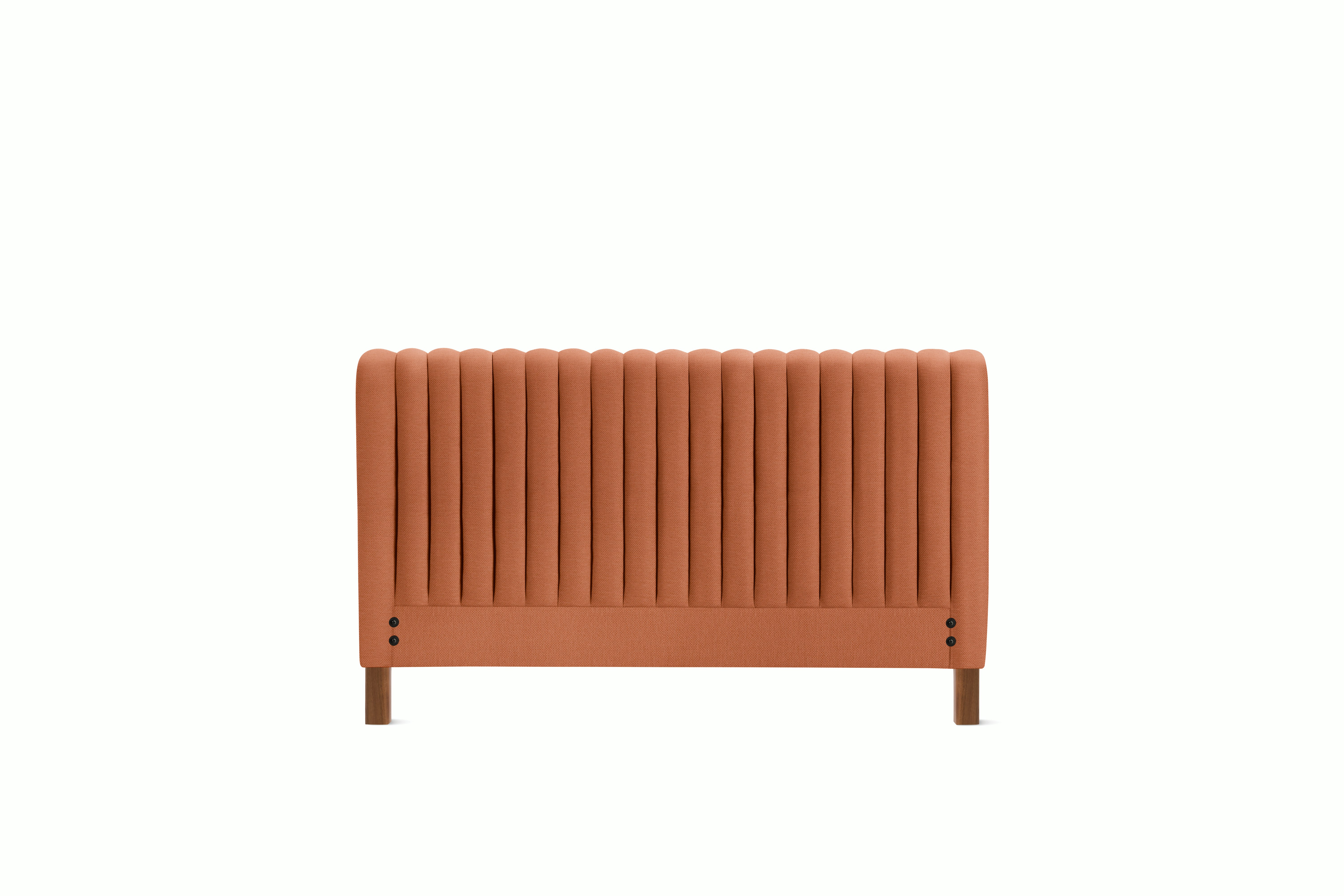 A Charlotte Headboard in Caramelized viewed from an angle.