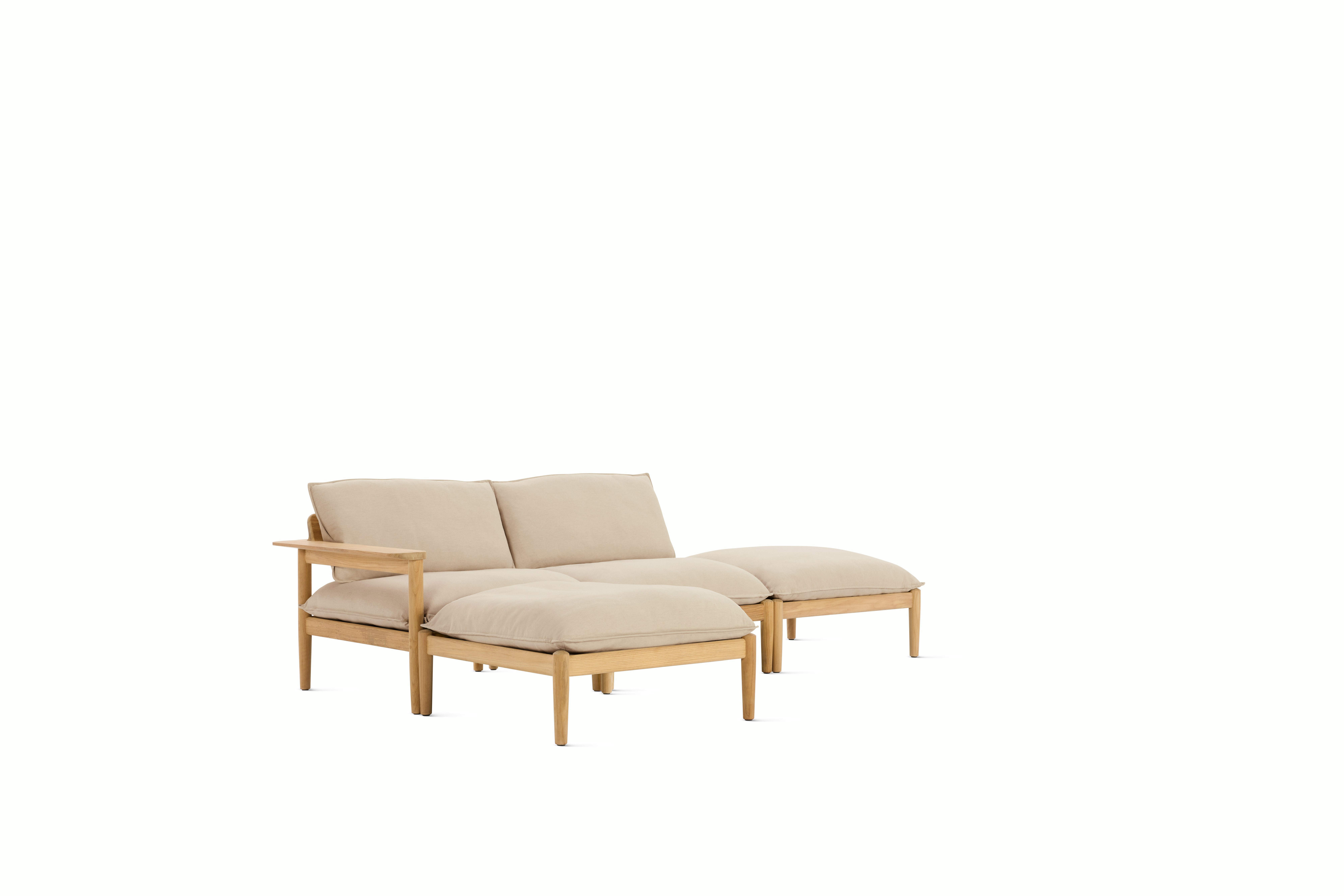 Terassi Open Sectional - Left Arm,  Heritage,  Papyrus, FSC Certified