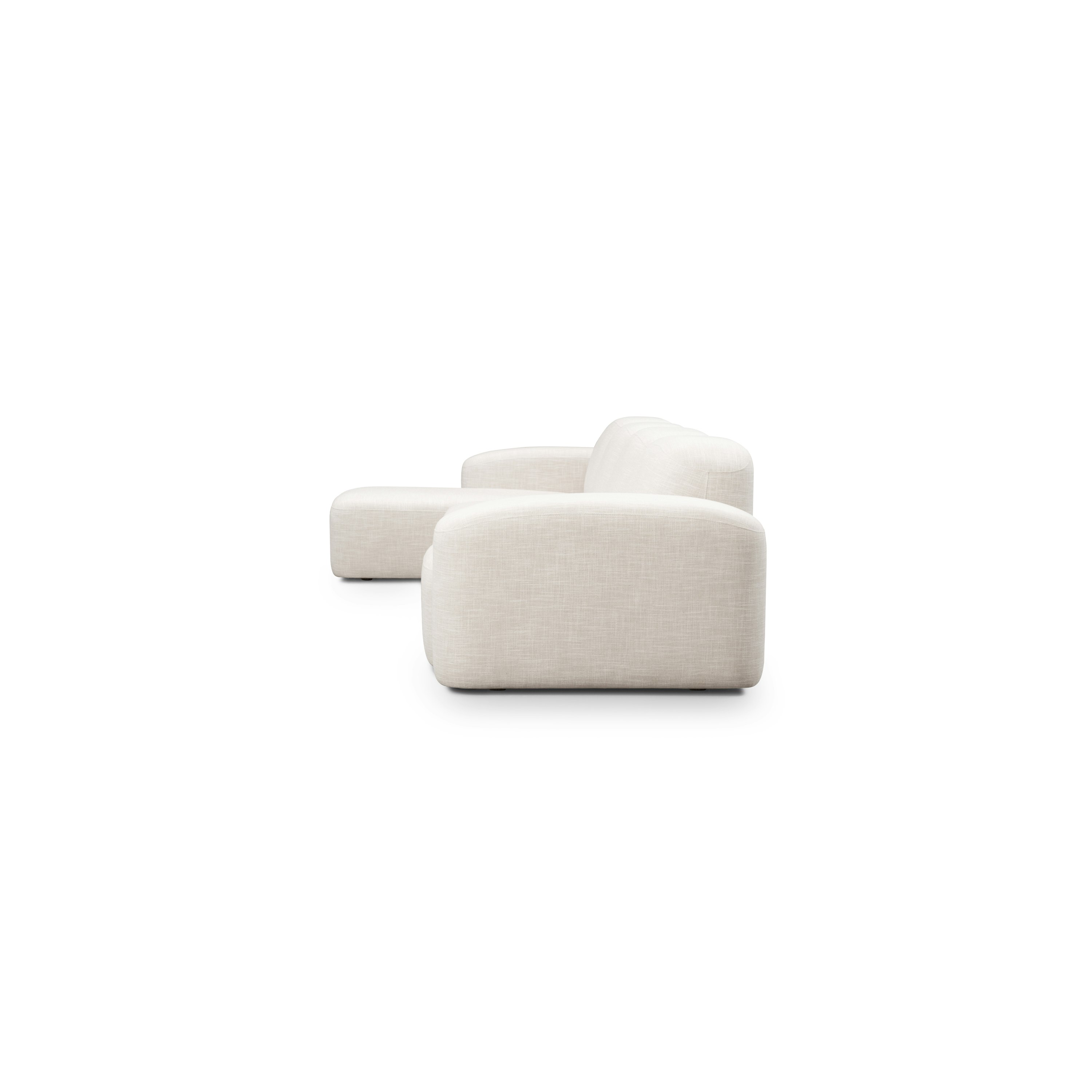 Muse Sectional Chaise - 4 Seater, Byron, Oyster, LAF