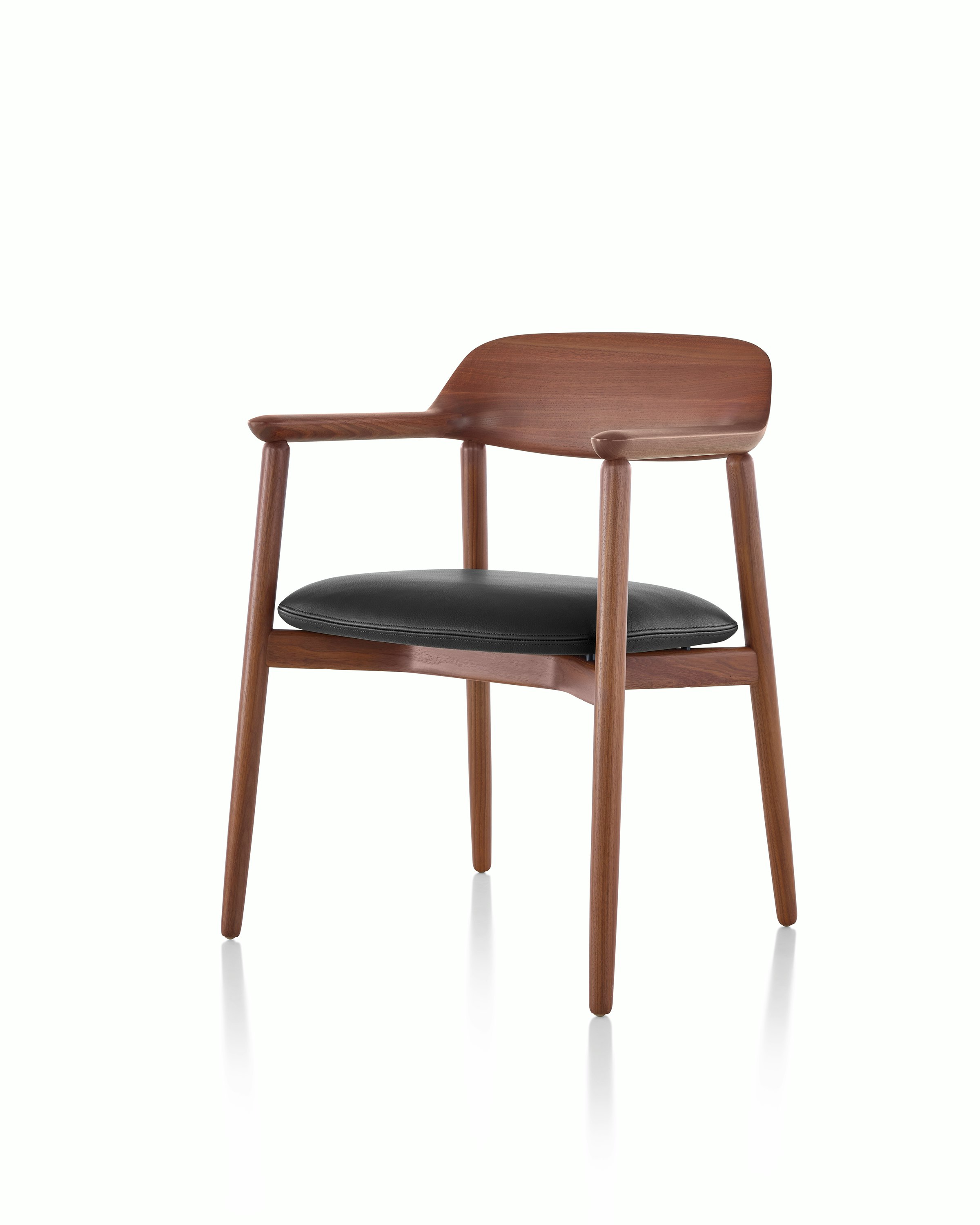 Close-up of the upper half of a Crosshatch Side Chair, showing the intricate wood joinery.