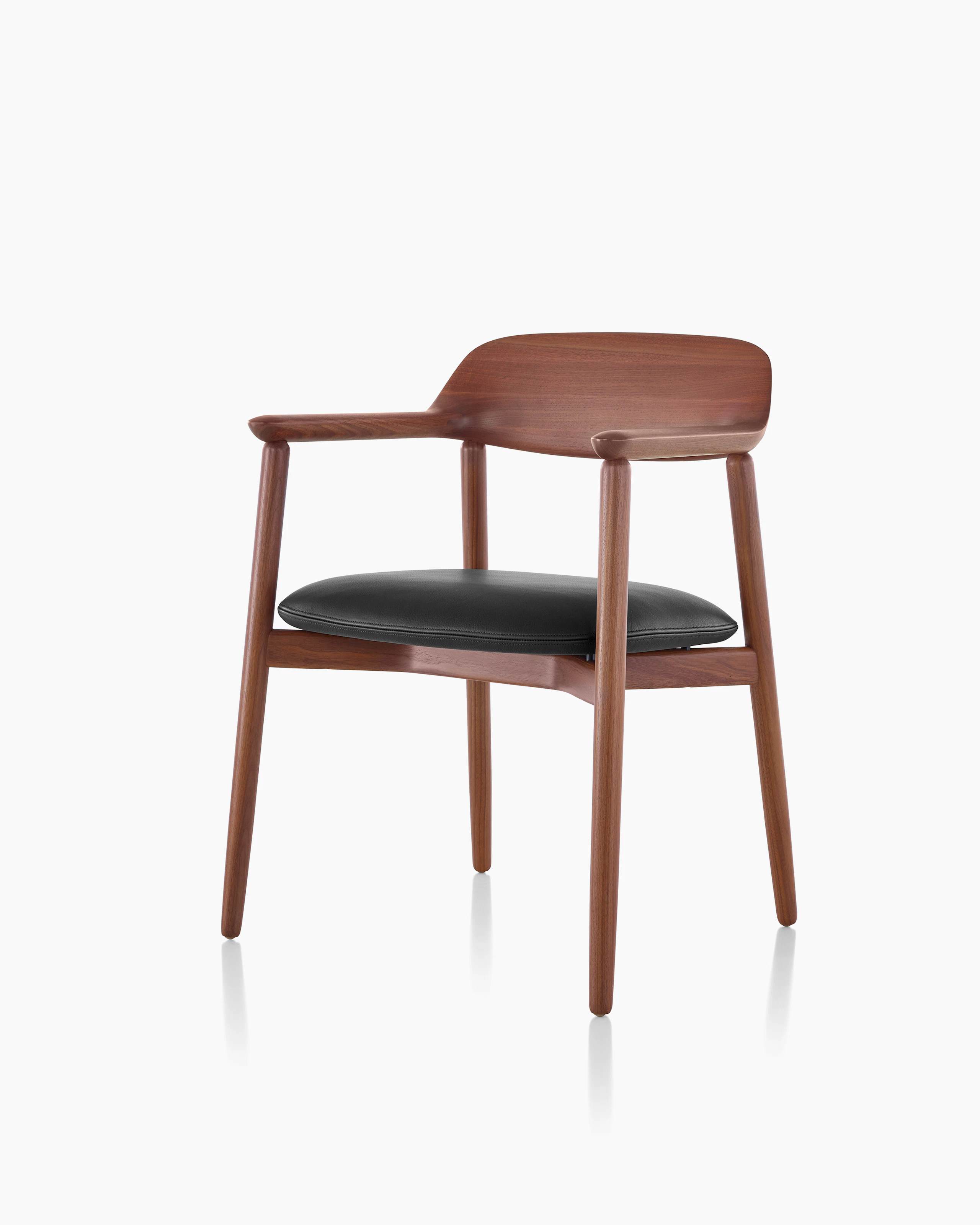 Close-up of the upper half of a Crosshatch Side Chair, showing the intricate wood joinery.