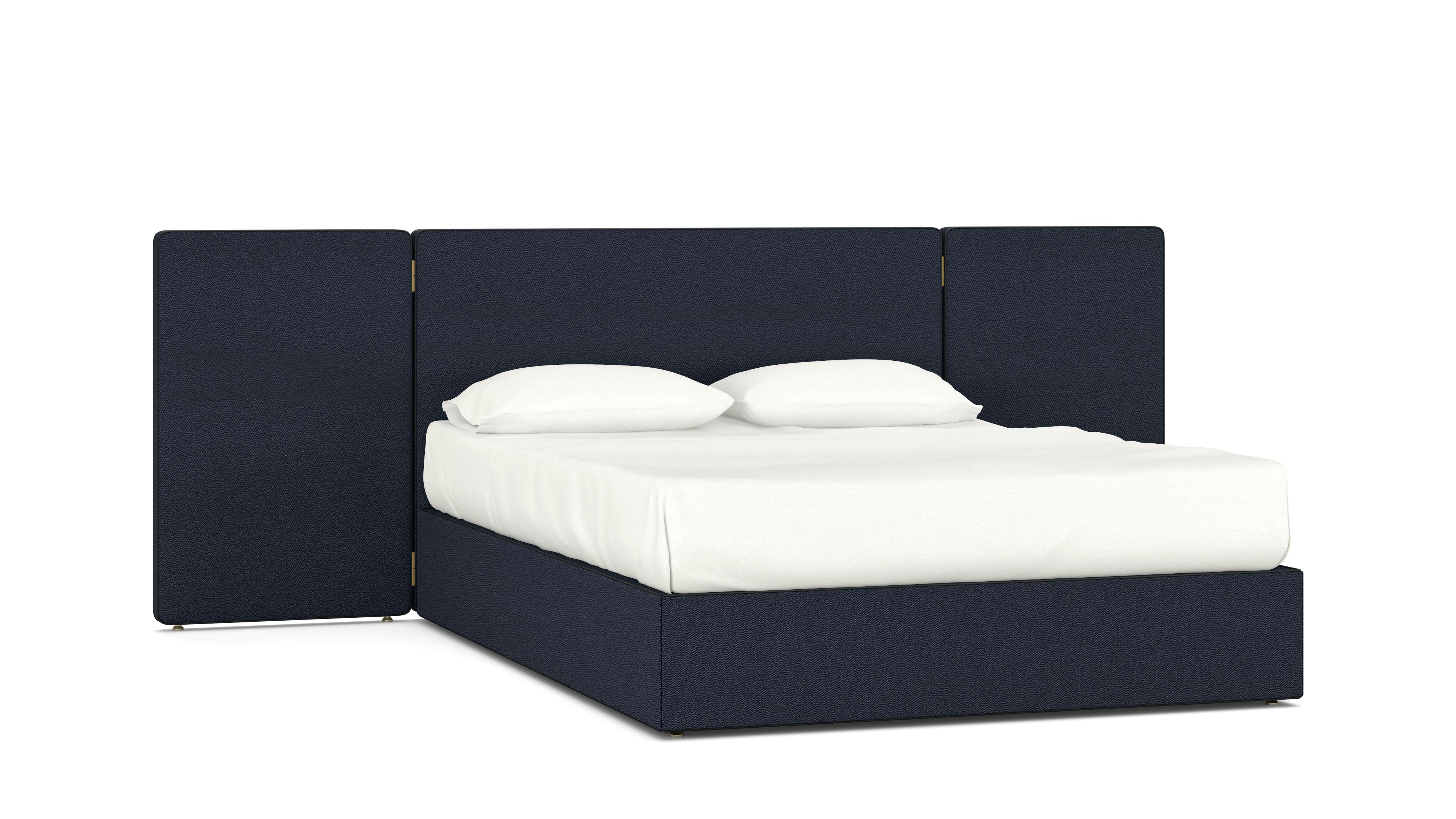 A Hule Bed in Dark Blue Obsidian viewed from an angle