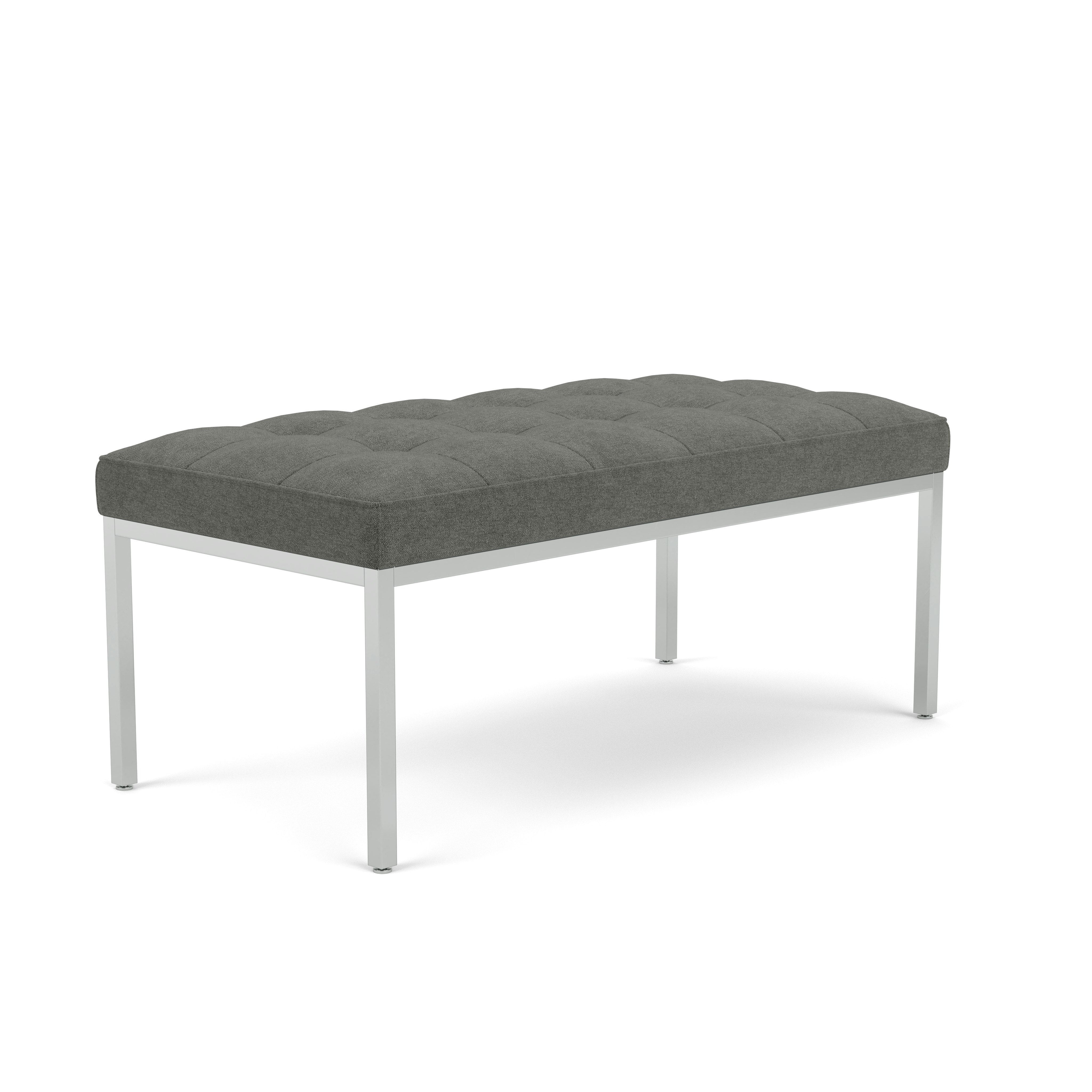 Florence Knoll Relaxed Bench - Small, Rectangular, Aegean, Licorice