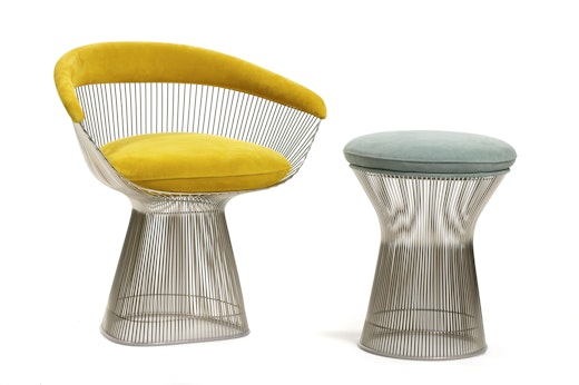 Platner side chair and stool