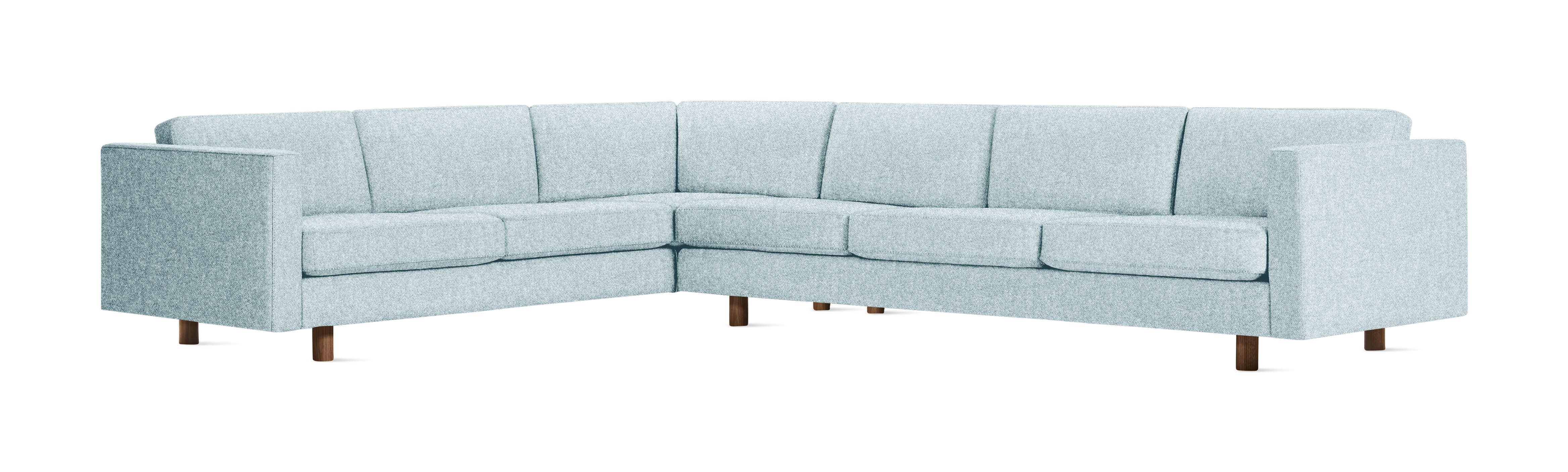 Lispenard Corner Sectional -  H, Left, Luce, Brine, Walnut