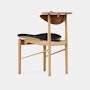 Reading Chair - Oak Dark Oil, Walnut, Elegance Leather, Black