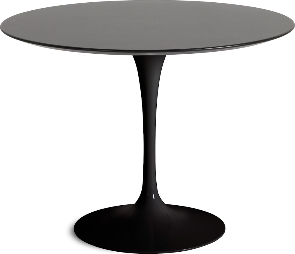 Saarinen Lounge Table - 35 Inch, Veneer Topo Noir, Black Base