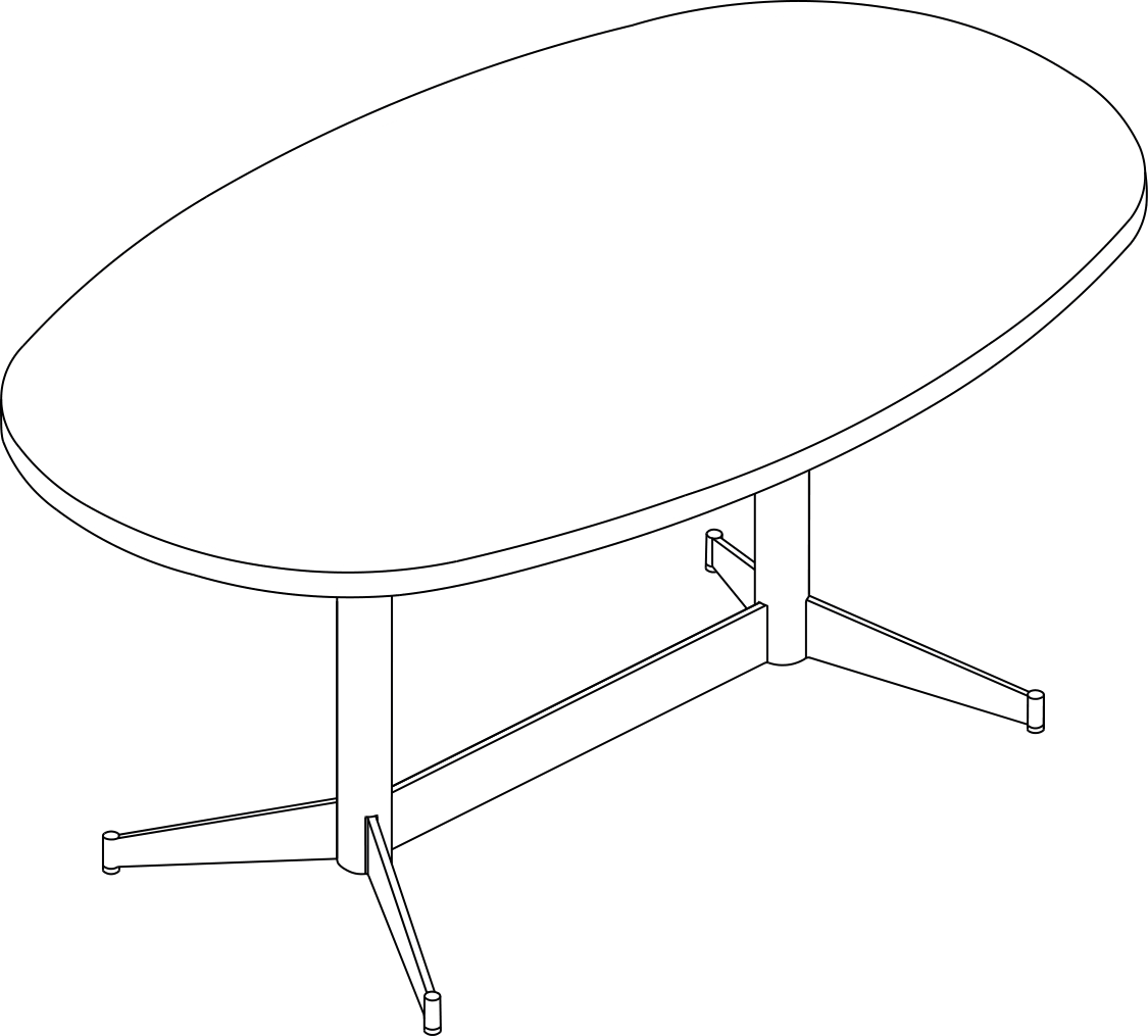 A line drawing - MP Table | Oblong
