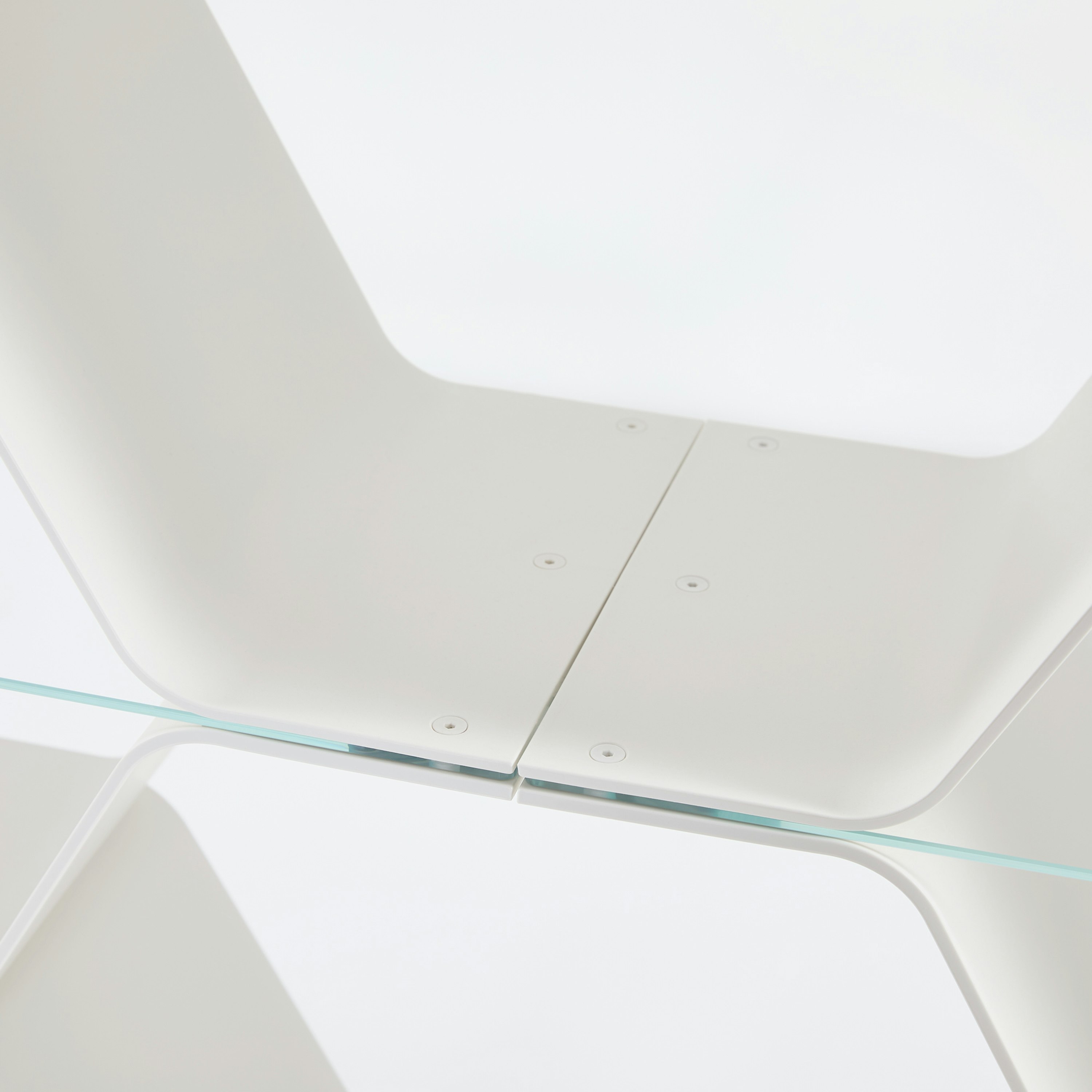 Honeycomb Modular Shelving 9 Cells - Configuration F, Vertical, White detail