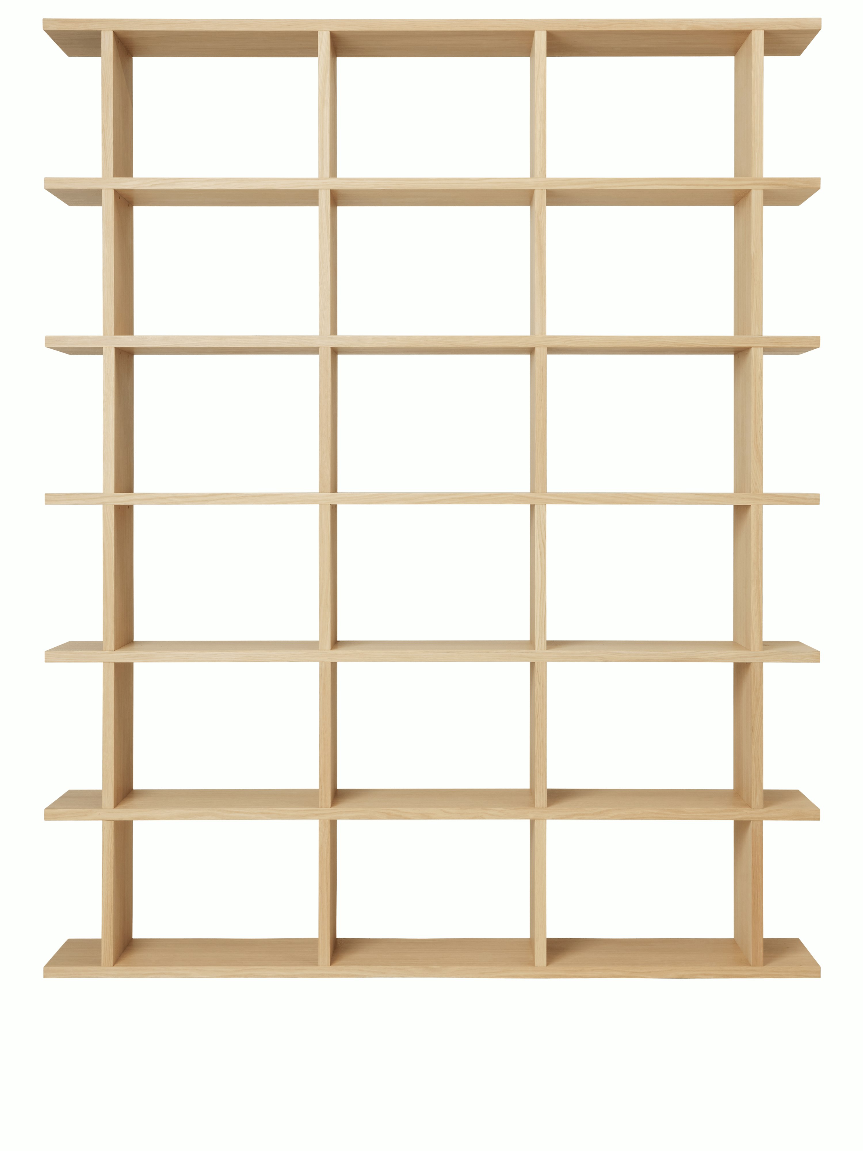 Kona Bookcase - 3 x 6, Natural Oak