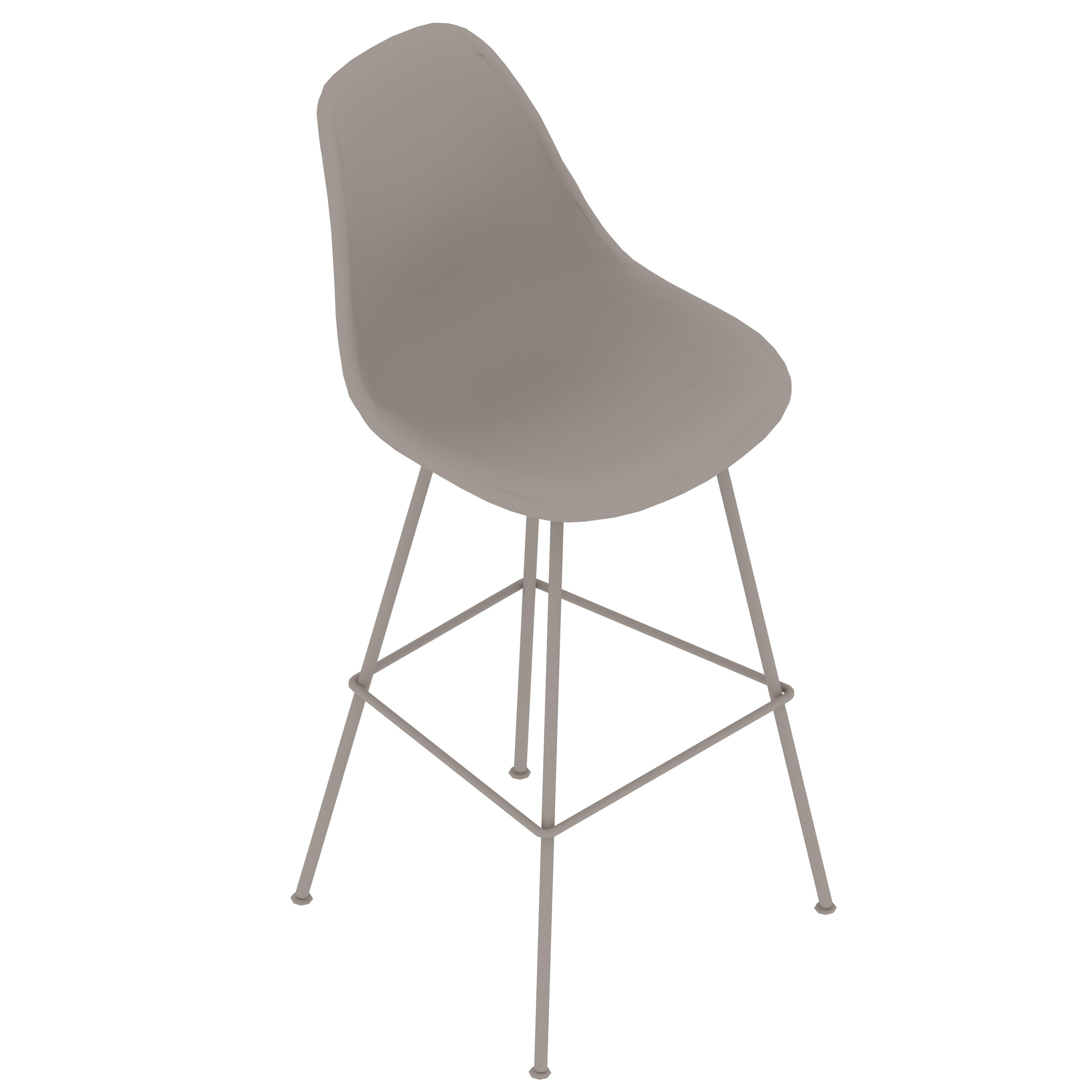 A generic rendering - Eames Molded Plastic Stool | Bar Height | Fully Upholstered