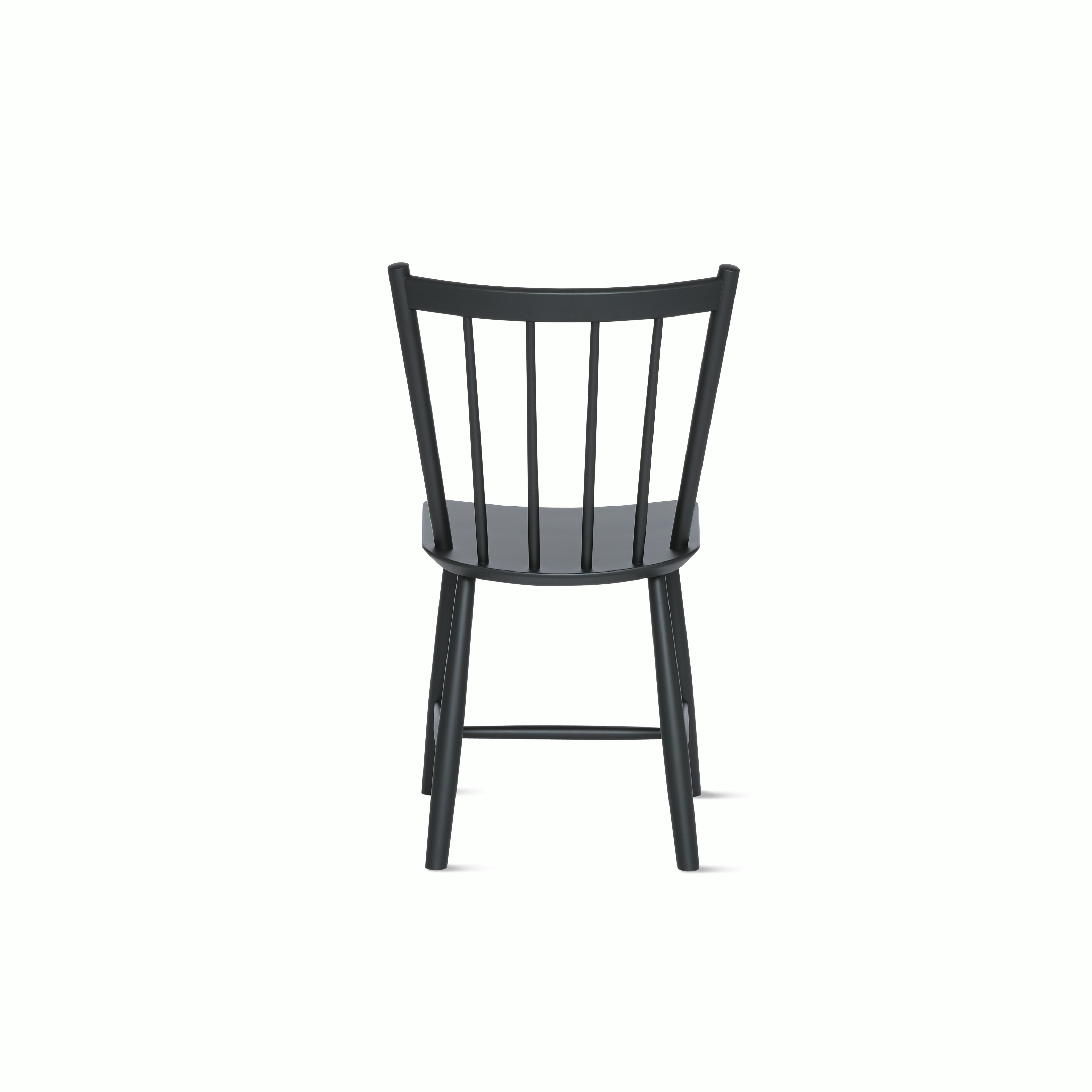 A black J 41 Side Chair viewed from the back