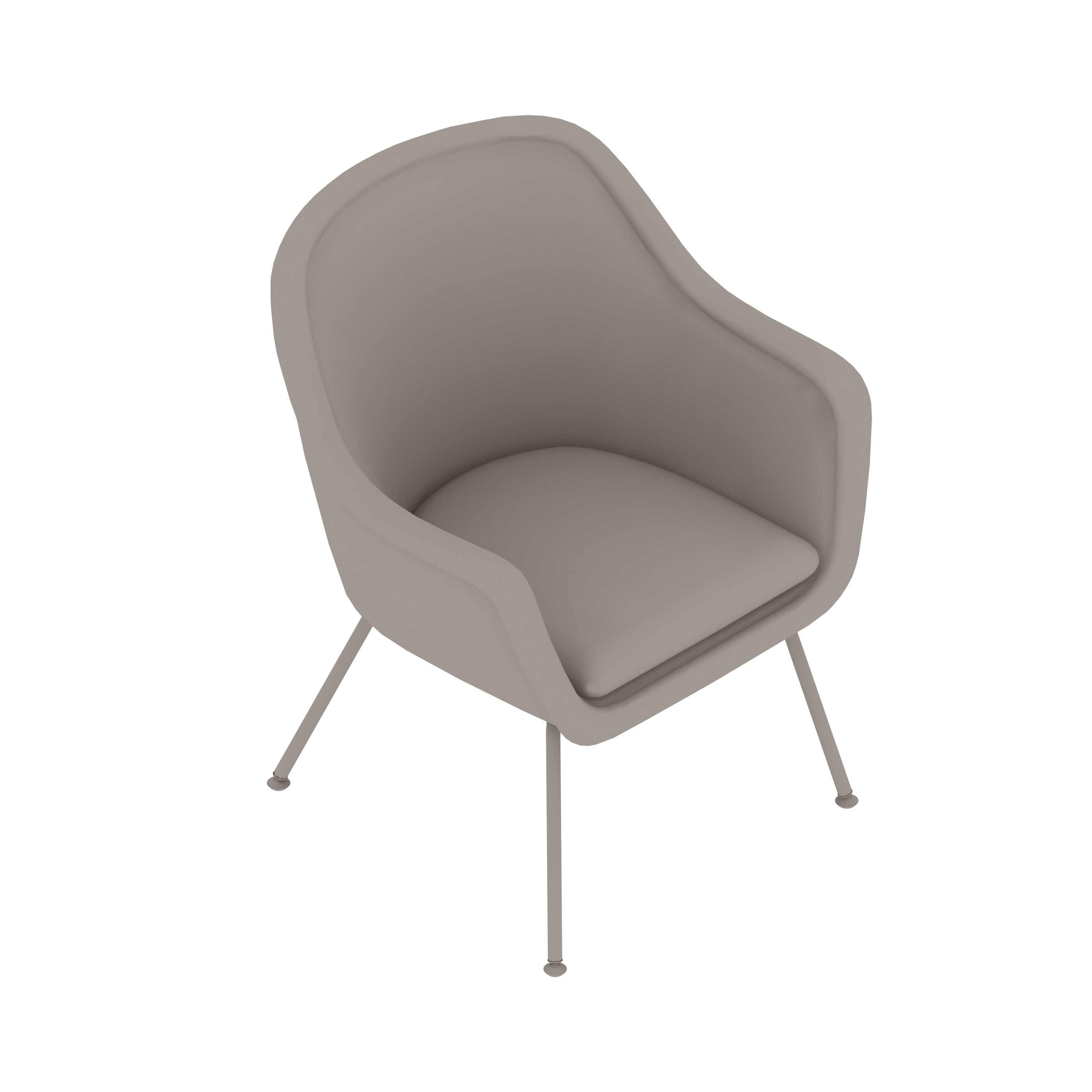 A generic rendering - Bumper Armchair | 4-Leg Base | Standard Arms