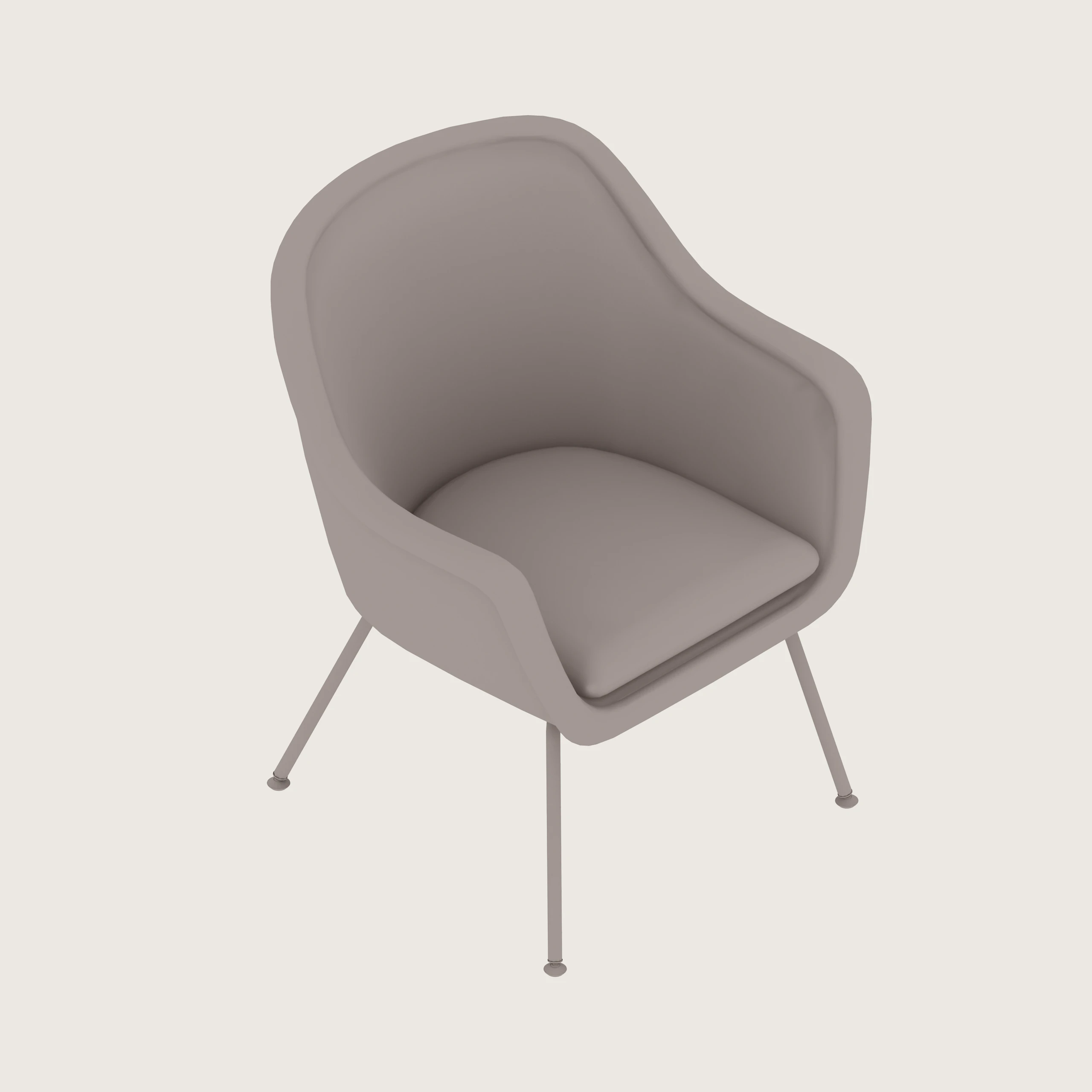 A generic rendering - Bumper Armchair | 4-Leg Base | Standard Arms