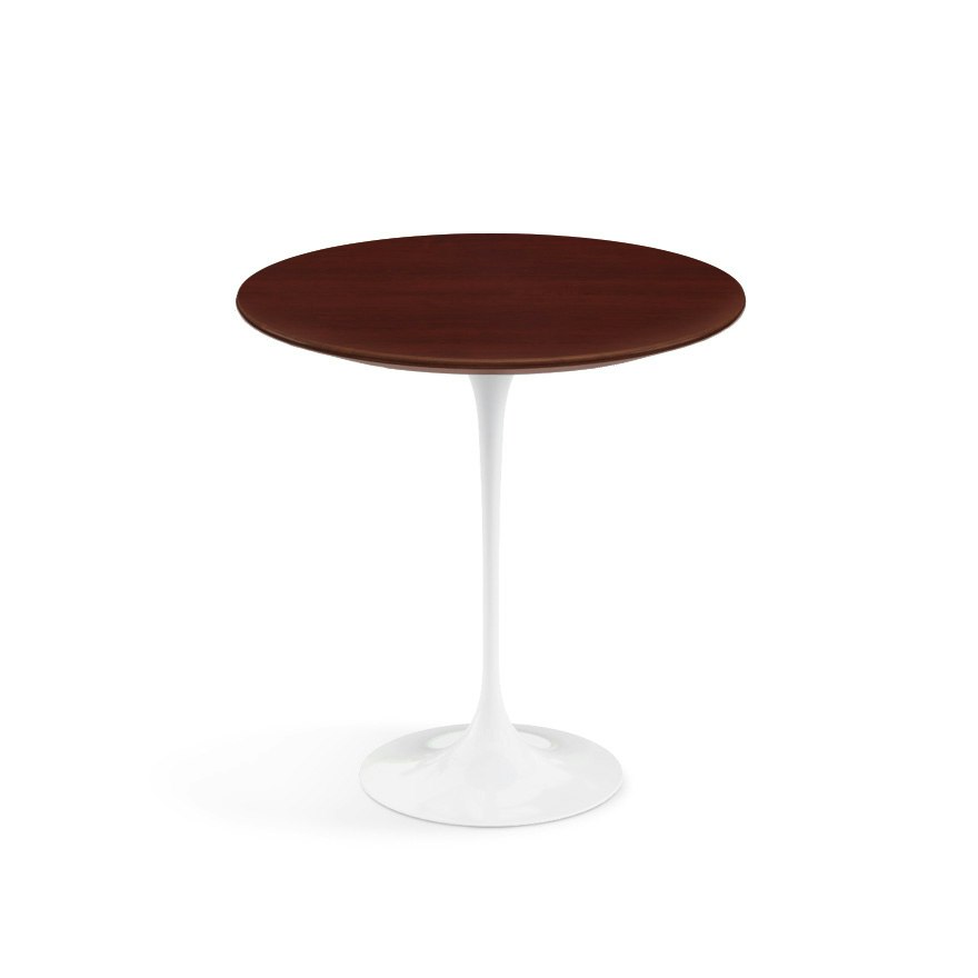 Saarinen Side Table - 20" Round\Reff Dark Cherry\White"