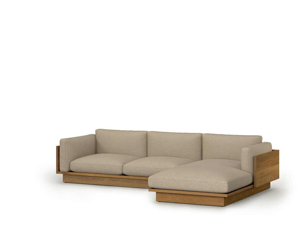 Pawson Drift Chaise Sectional - Right, Mode, Basket, White Oak
