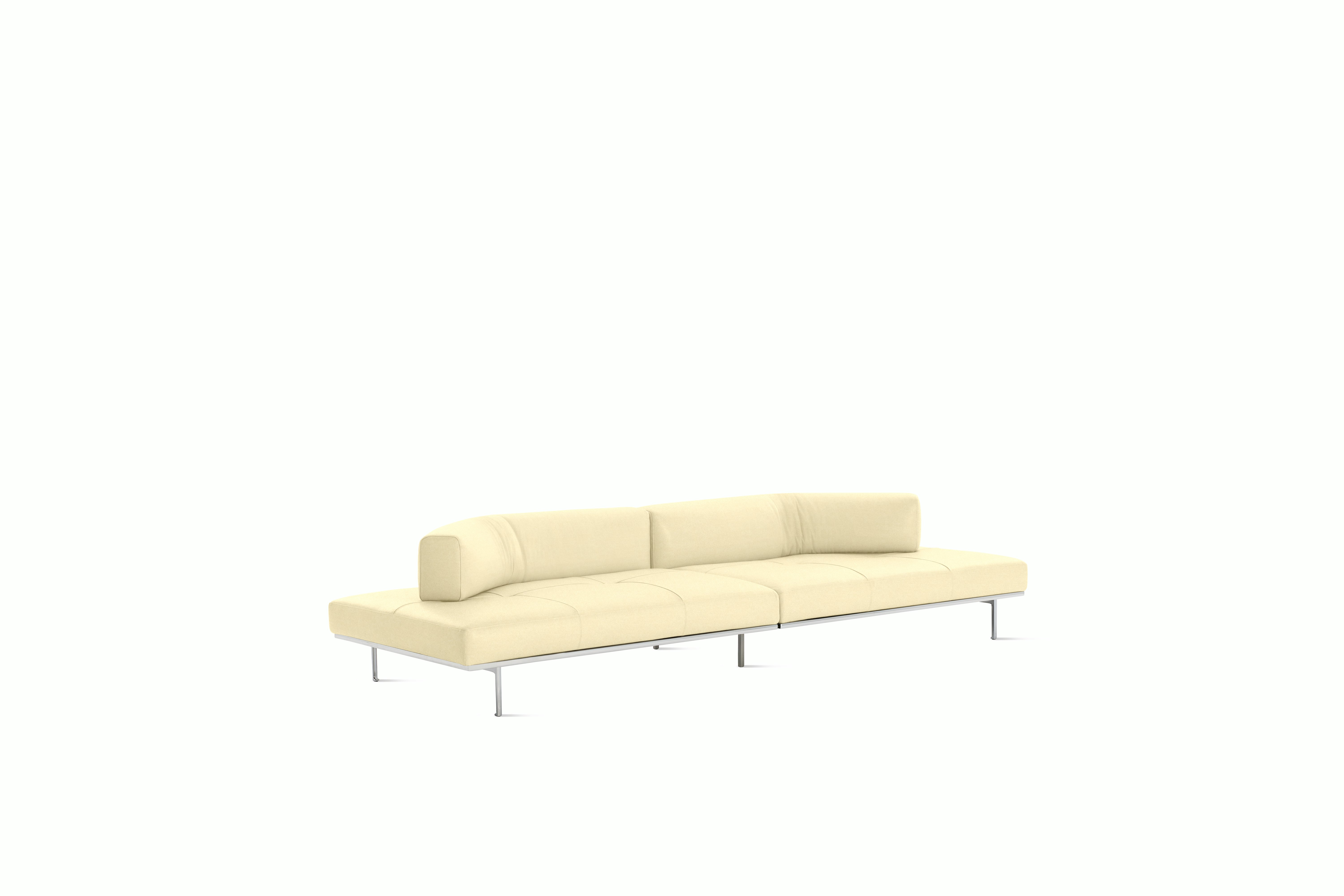 Matic Sofa - MH07 Config  Sofa,  Quilted,  Iseo,  Ivory,  Chrome