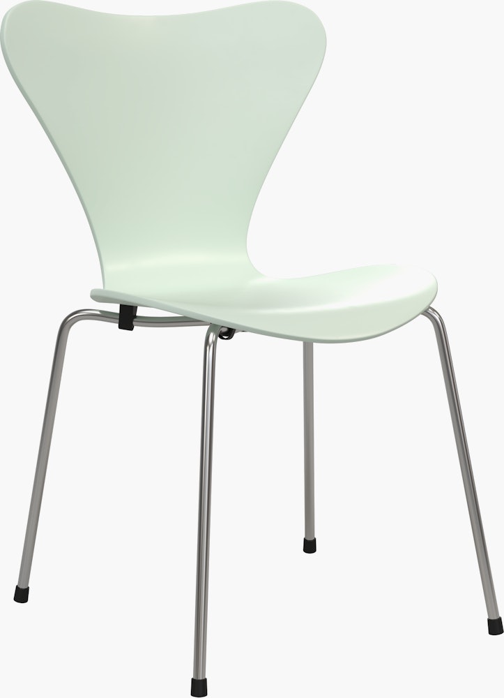 Series 7 Chair - Lacquered, 7:14 AM Green, Chromed Steel