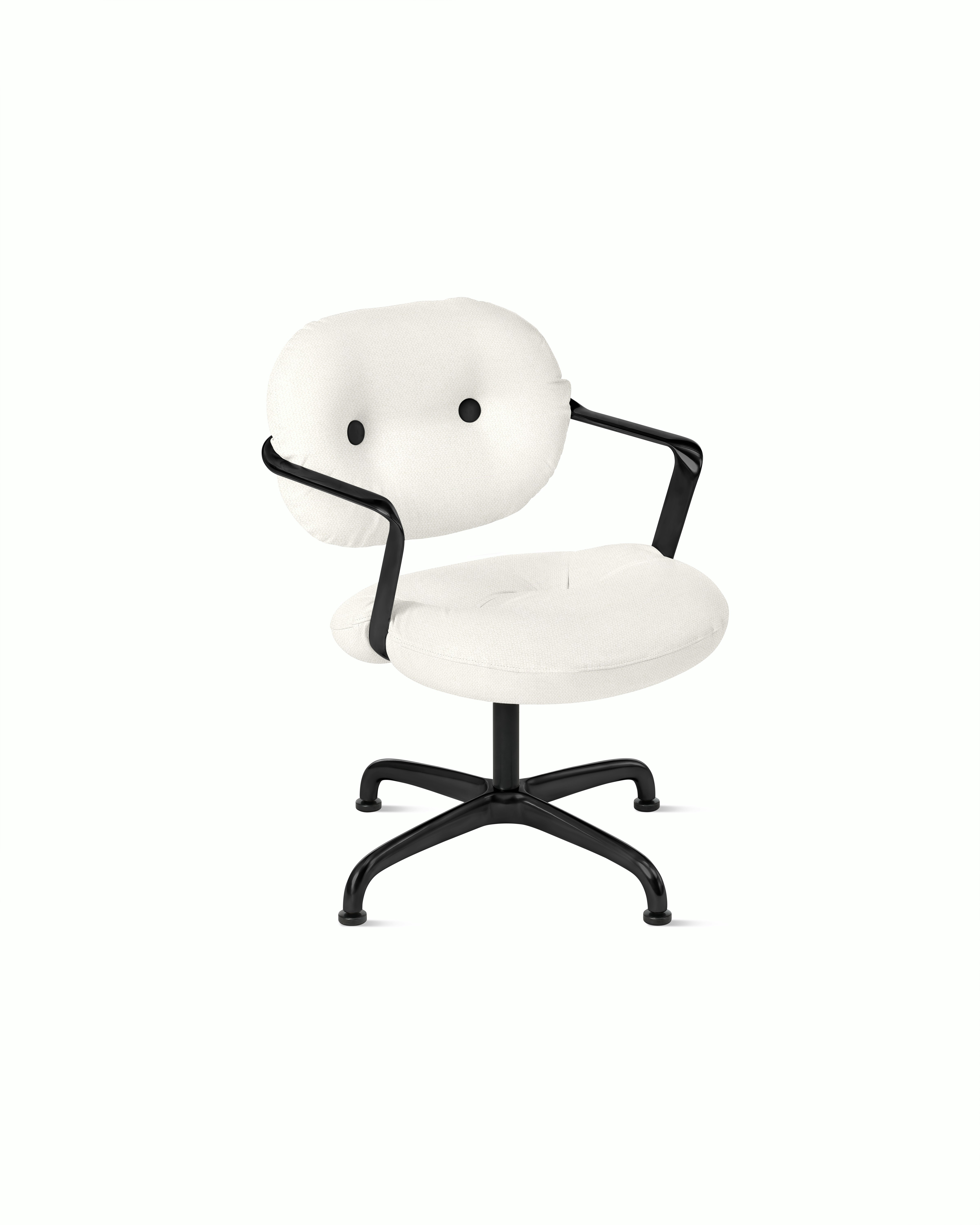 Morrison Hannah Occasional Chair - With Arms,  Hourglass,  Air,  Black,  Glides FSC Certified