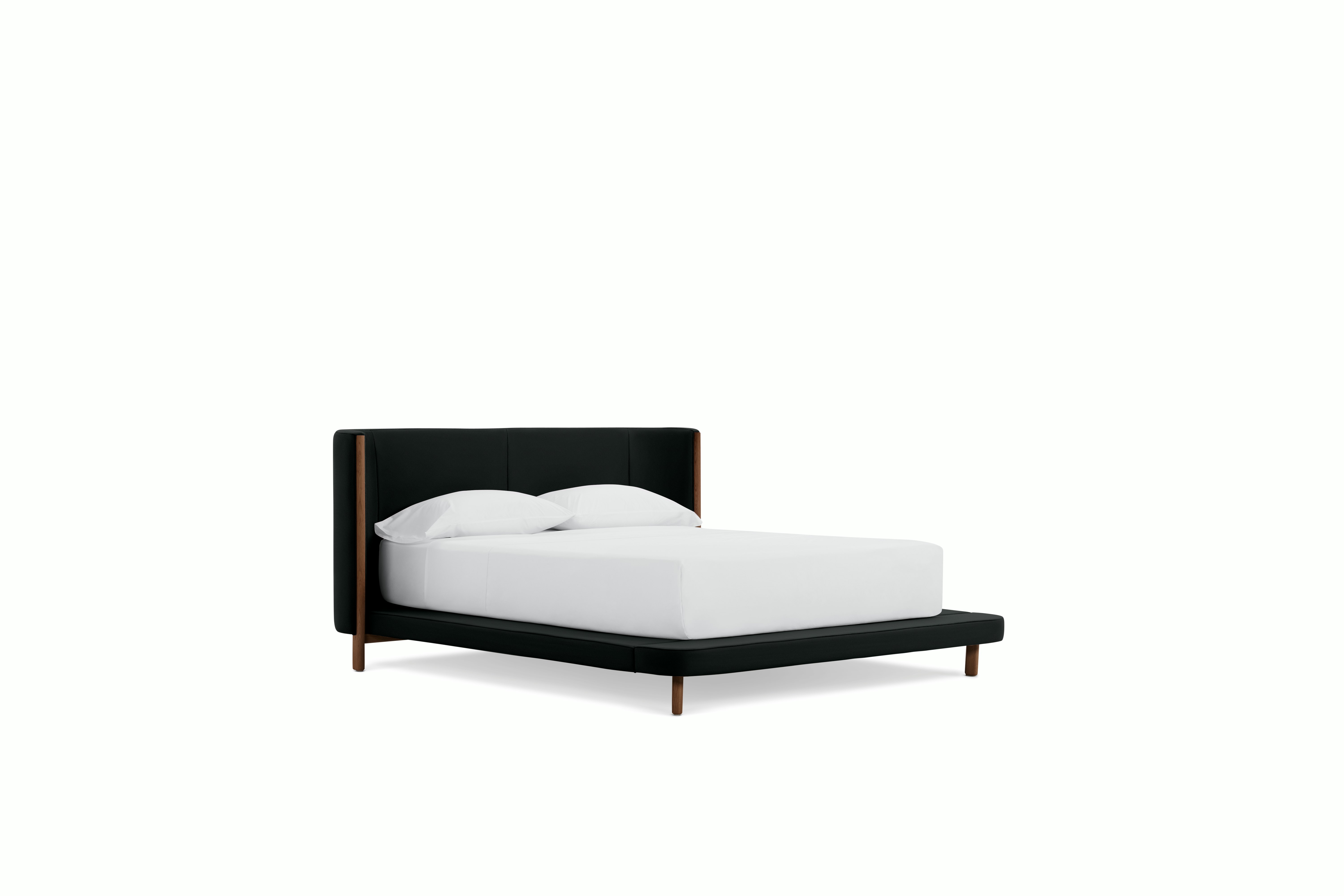 Emmy Bed - Tall in Walnut Raise Black
