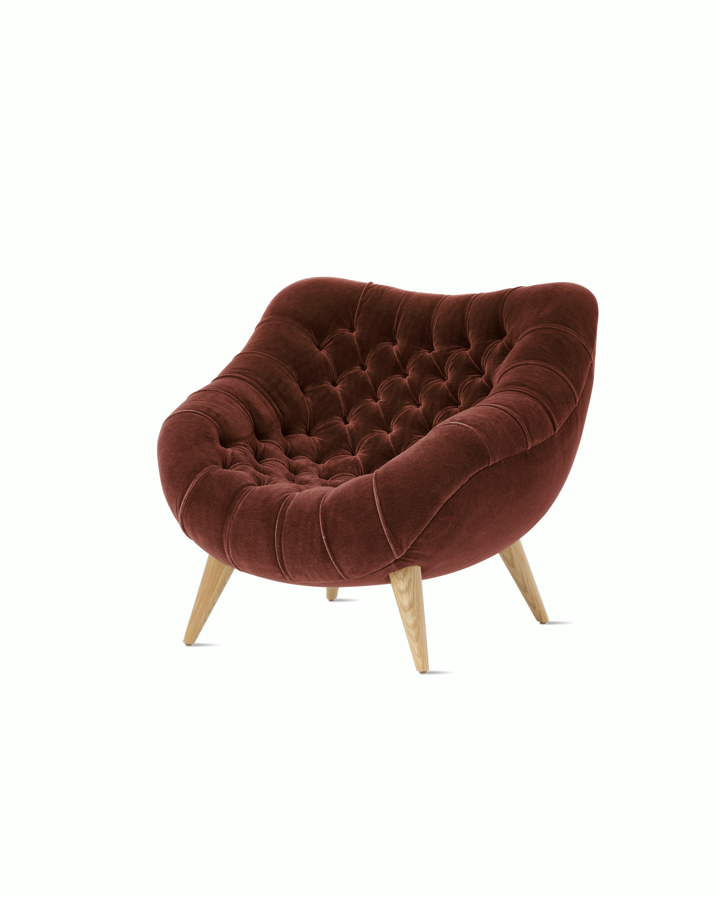Rohde Easy Chair - Oak,  Mohair Supreme,  Brandy