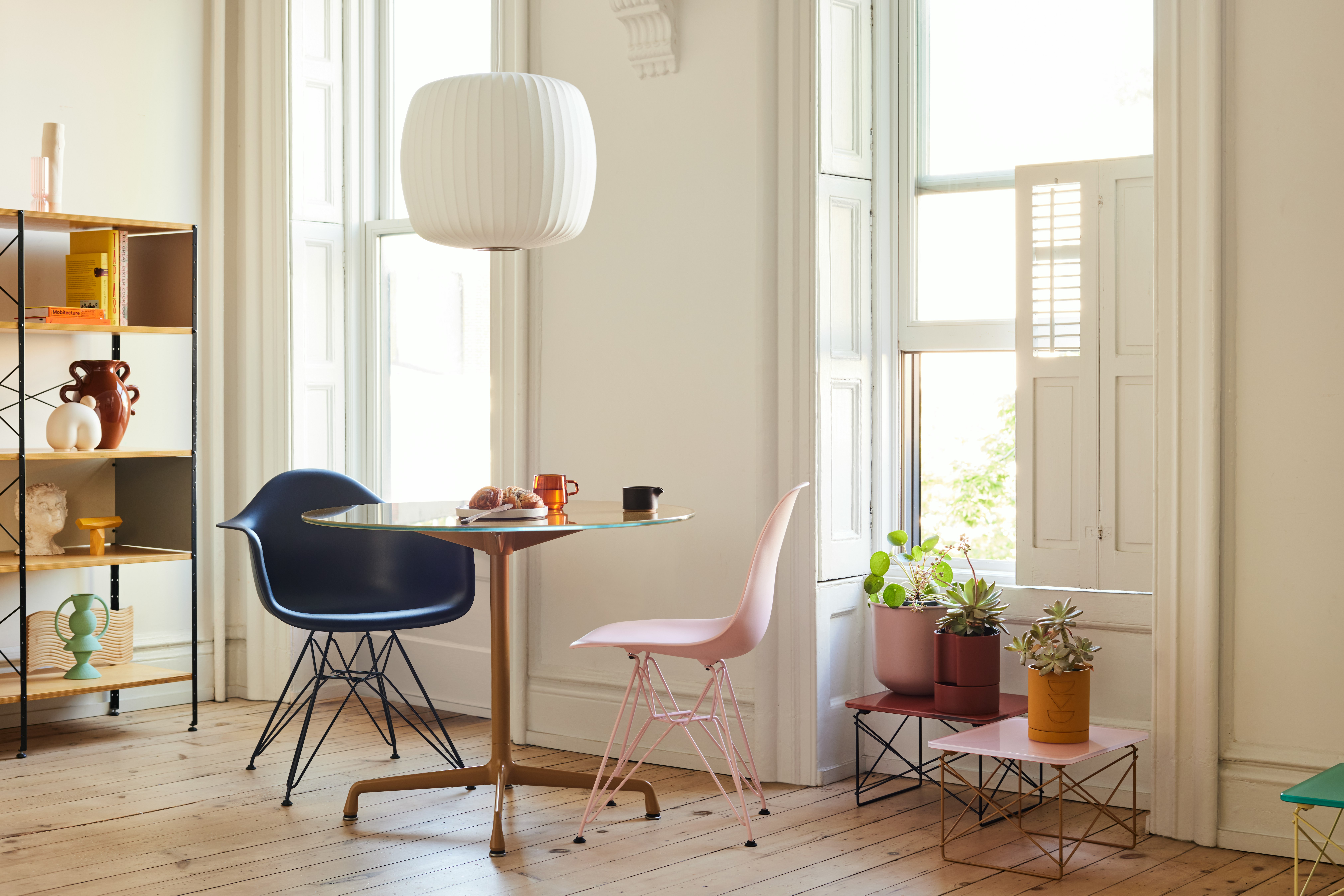 HM X HAY Dining Table and Shell Chairs