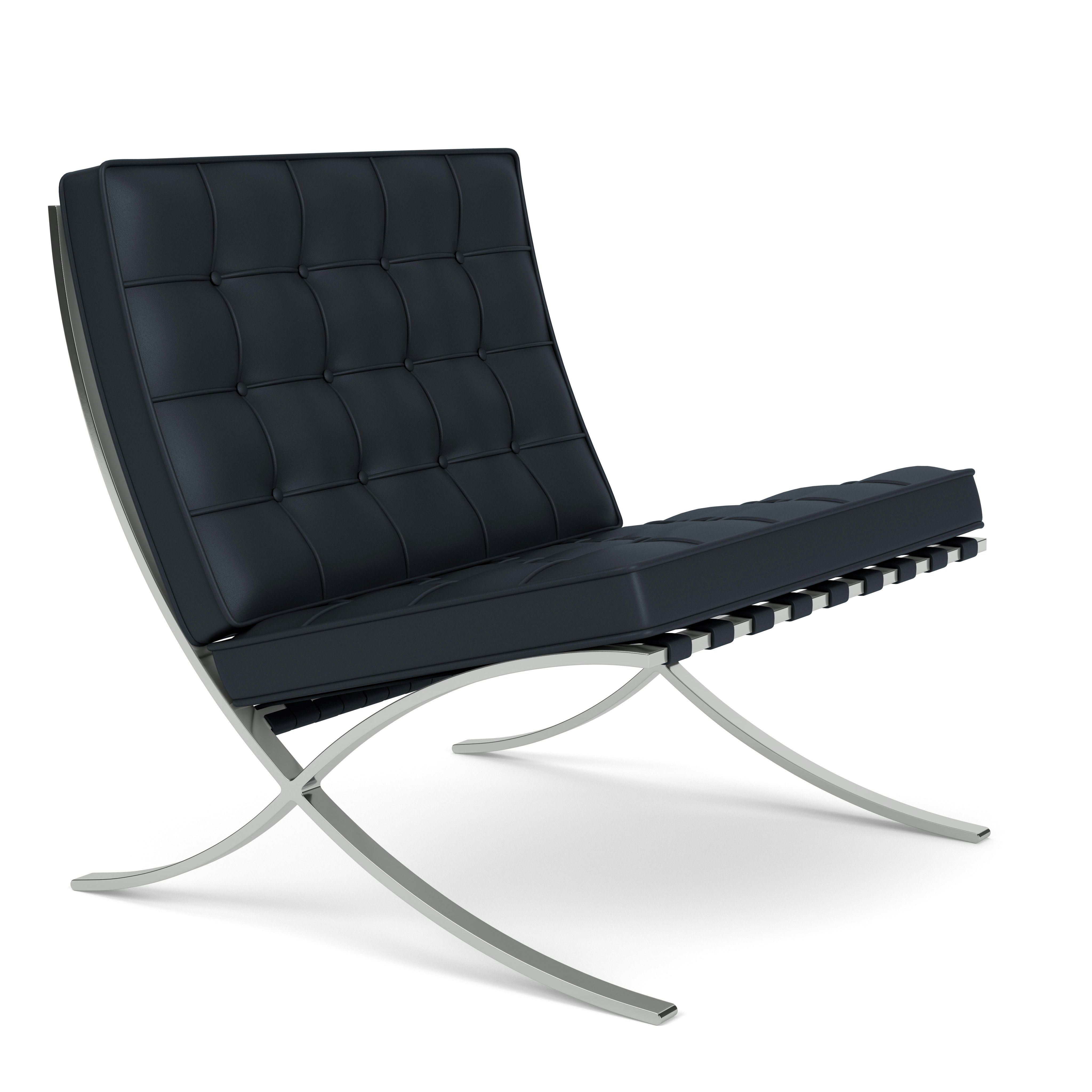 Barcelona Chair -  Sabrina Leather, Marine Blue