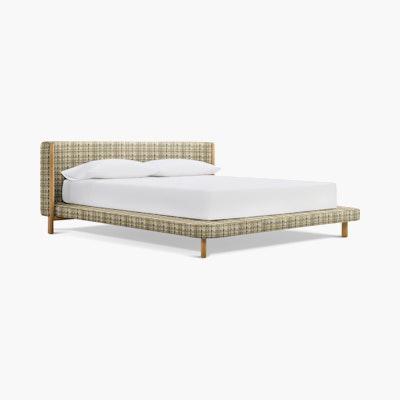 Emmy Bed in Oak, Stepped Plaid, Well Emmy Bed in Oak, Stepped Plaid, Well