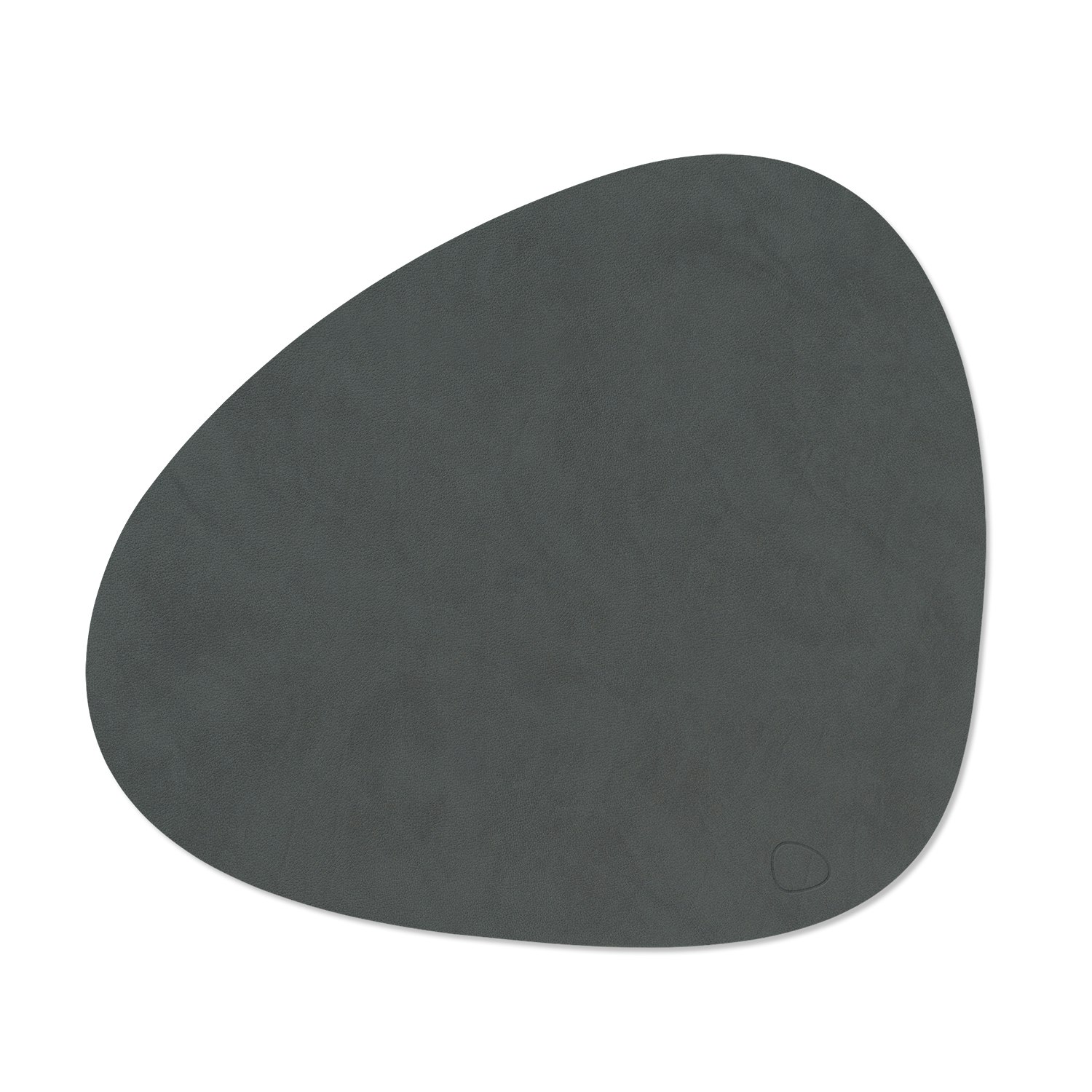 A Curve Placemat in anthracite viewed from the front.