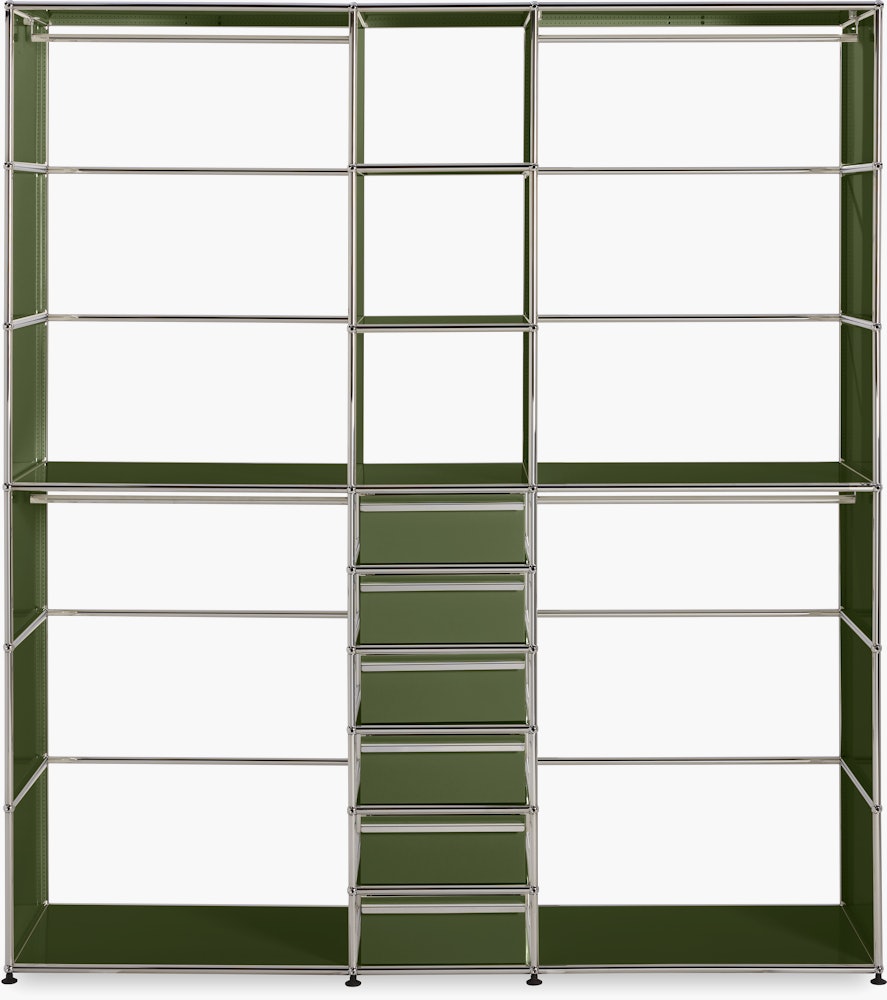 USM Wardrobe - Configuration 3,  Olive Green