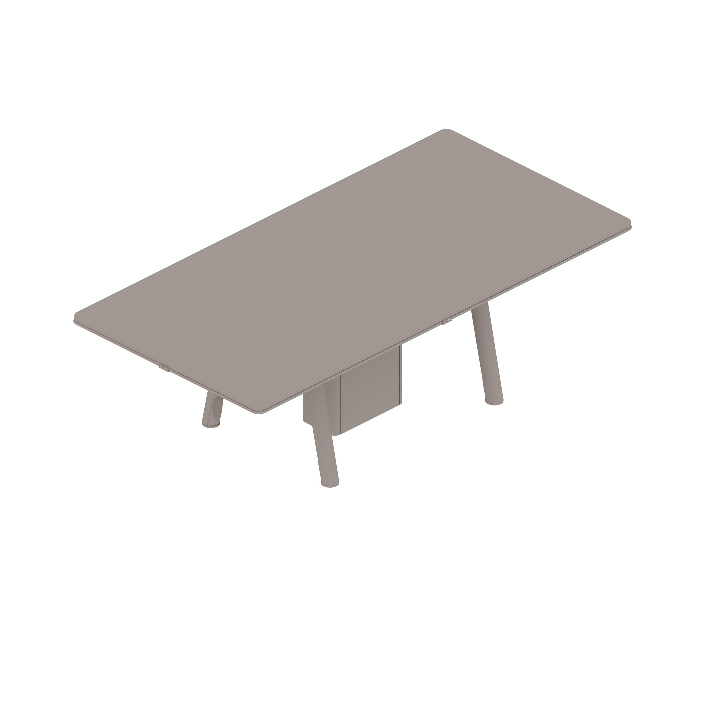 A generic rendering - Ascent Conference Table | Rectangular | Round Splayed-Leg Base
