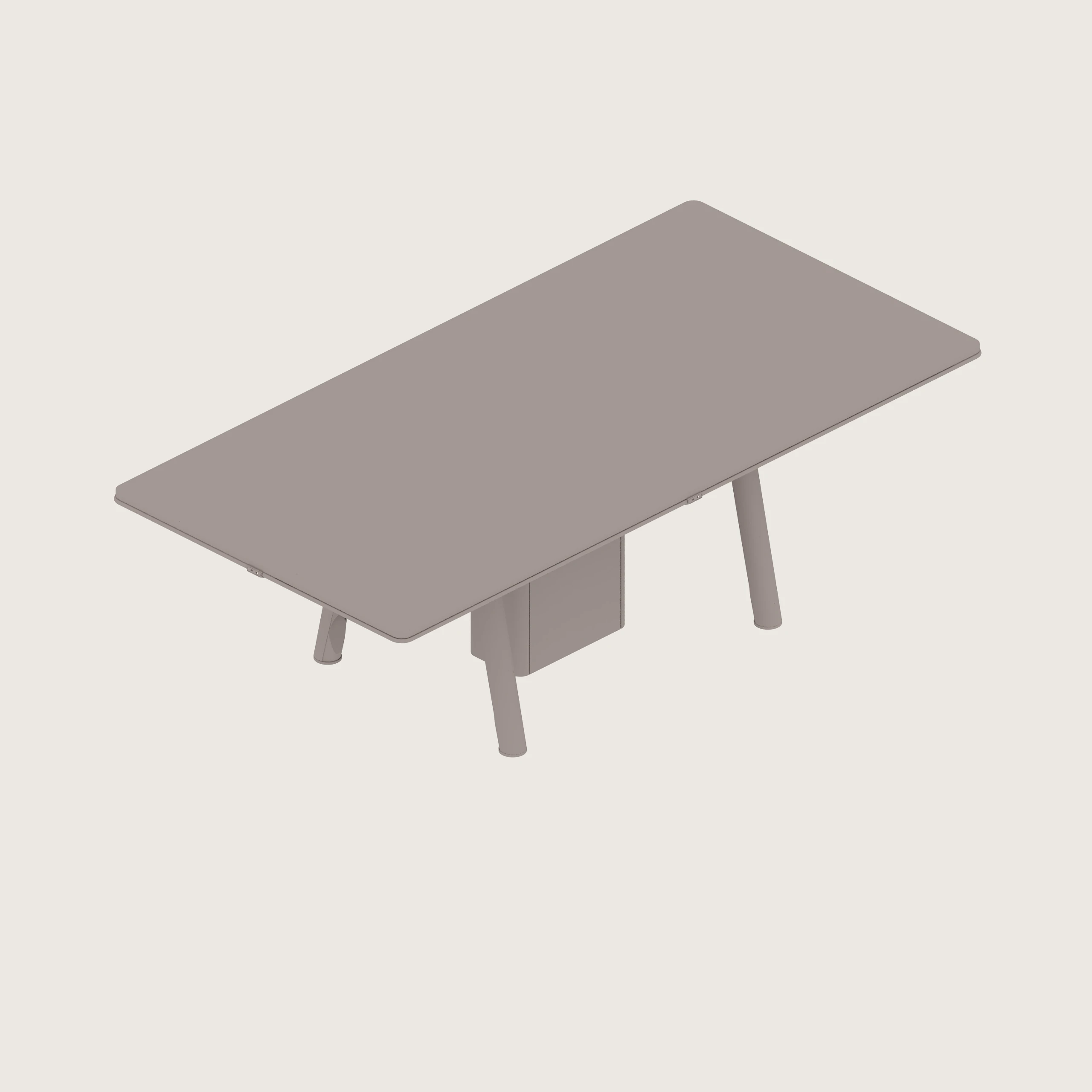 A generic rendering - Ascent Conference Table | Rectangular | Round Splayed-Leg Base