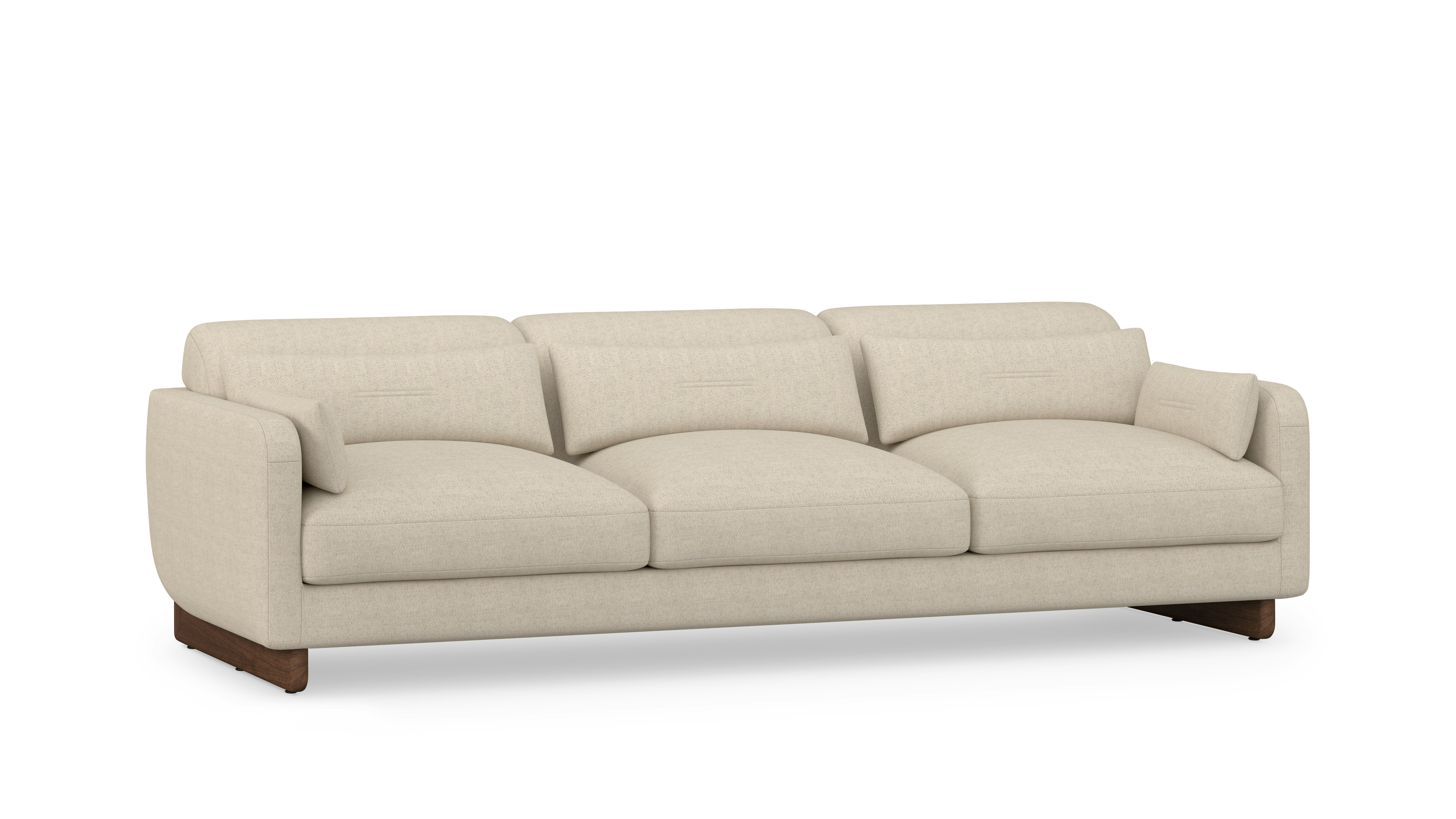 Contra Sofa - 99 Inch, Pecora, Cream, Walnut