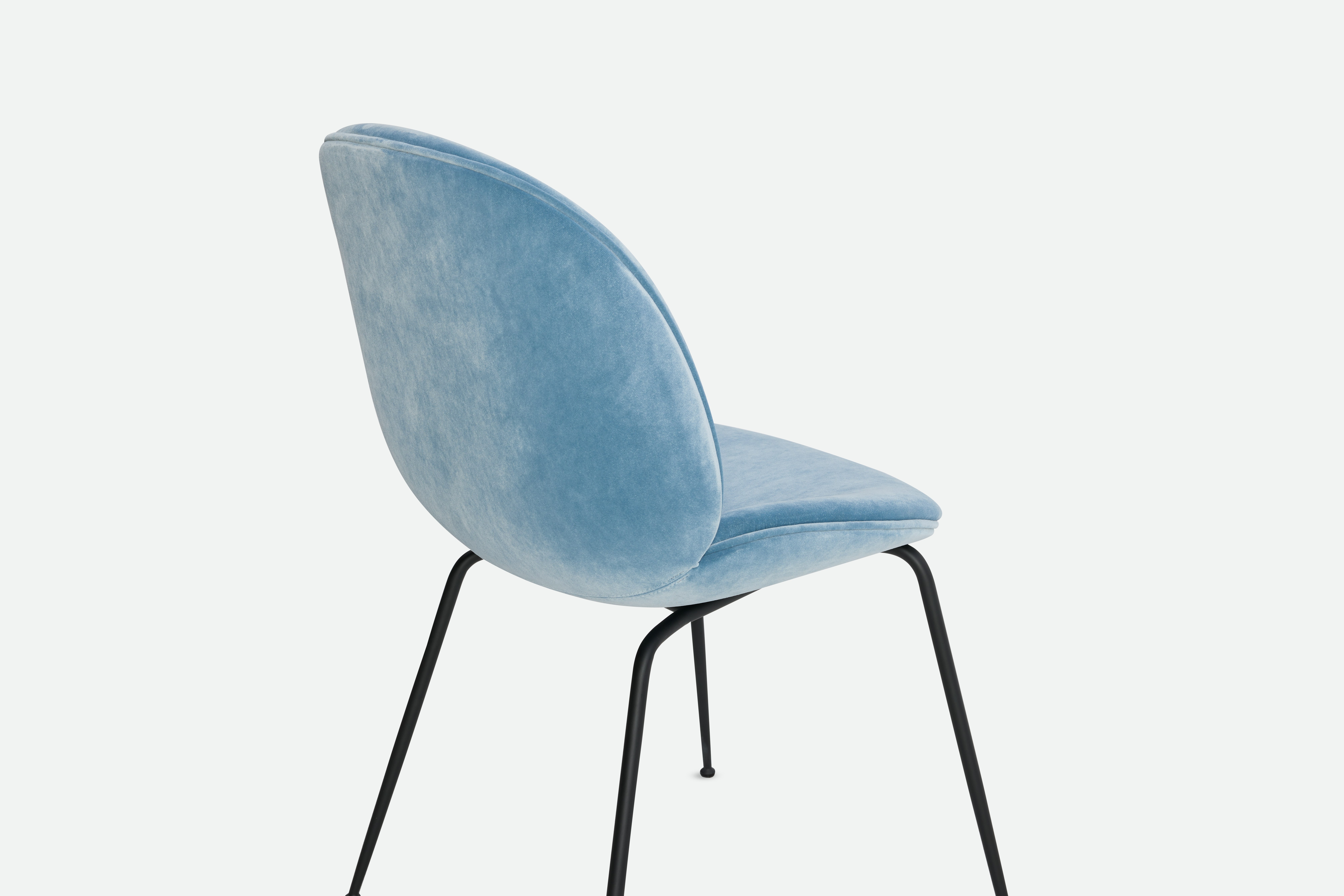 Beetle Side Chair - soft blue,  black