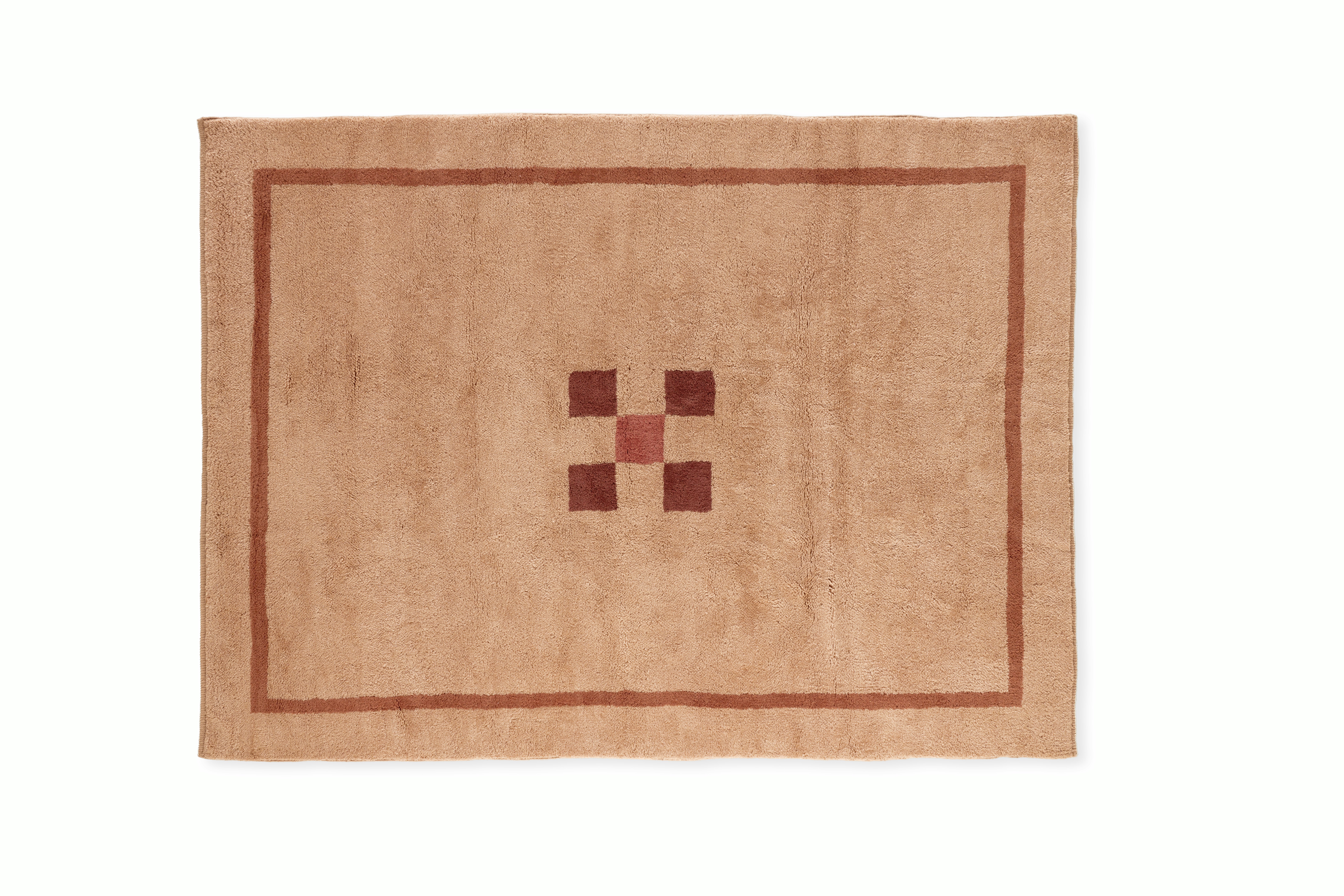 A Repit Shag Rug in Desert Rose viewed from the front.