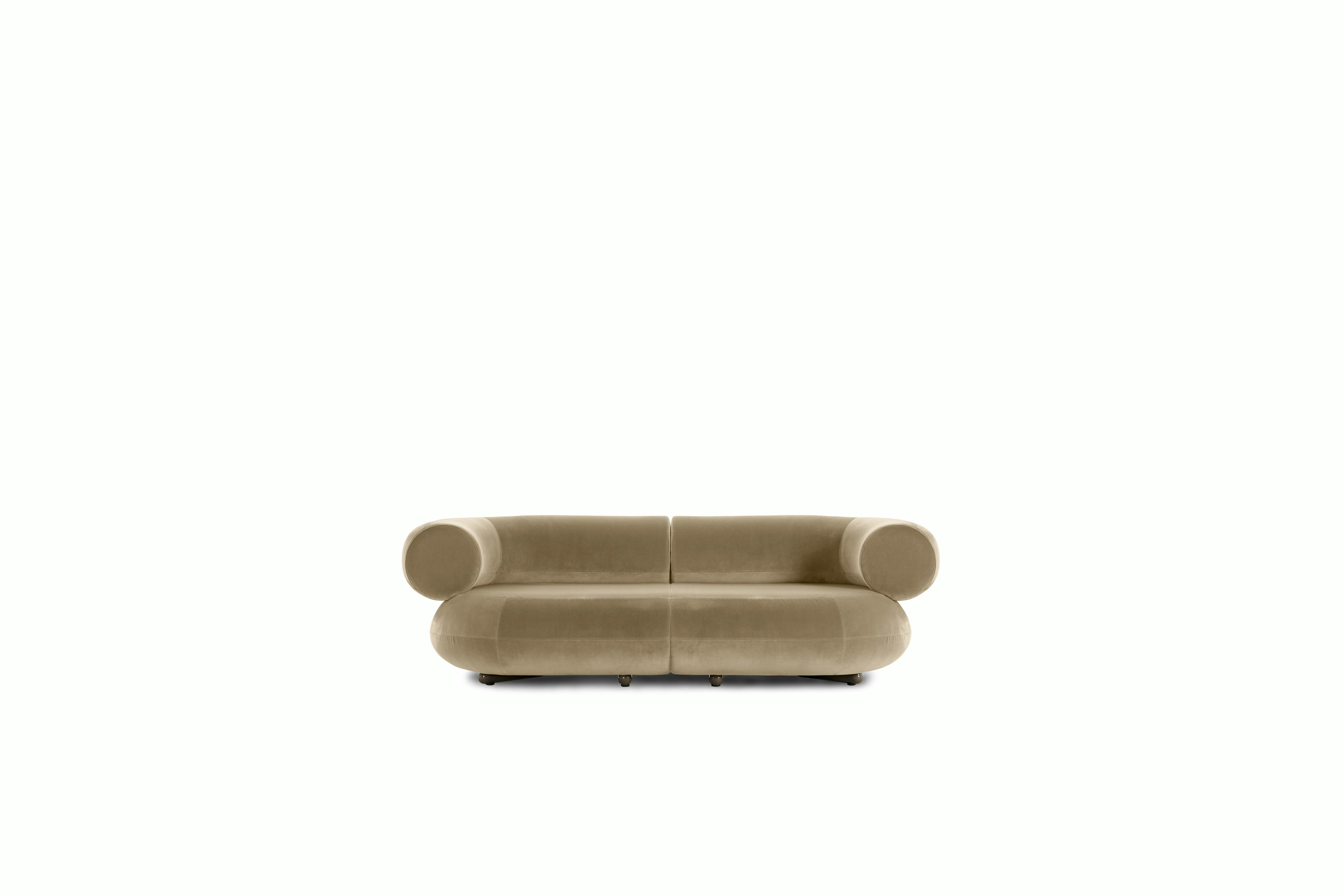 Fat Sofa - 94 Inch, Royal Velvet, Linen