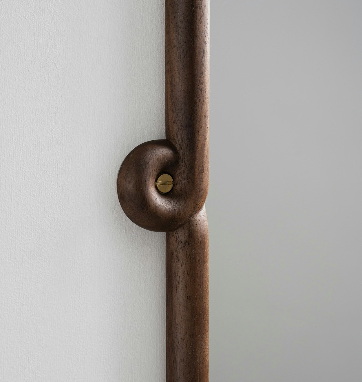 Knot Mirror - Rectangle, Black Walnut detail